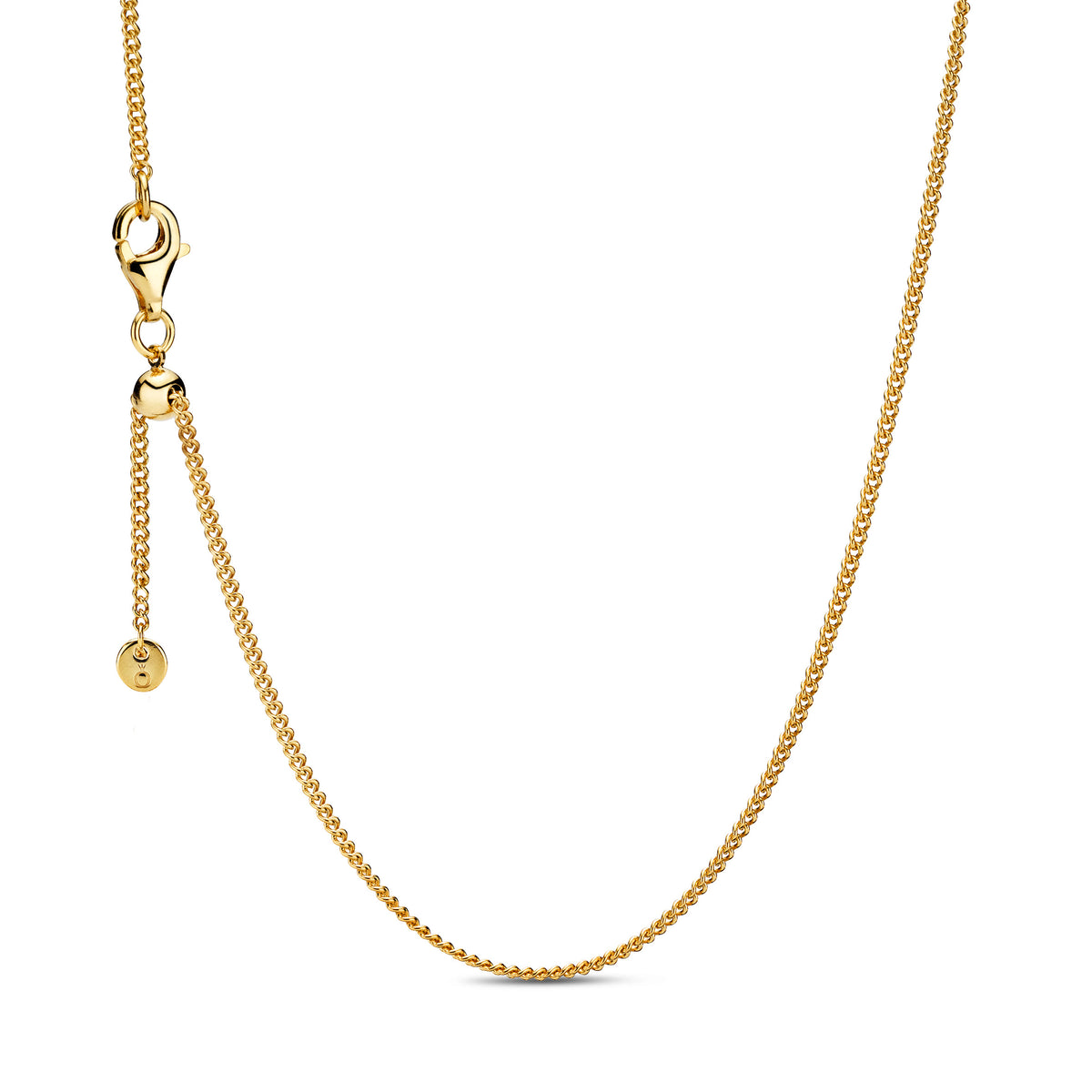 14K Gold-Plated Necklace With Sliding Clasp