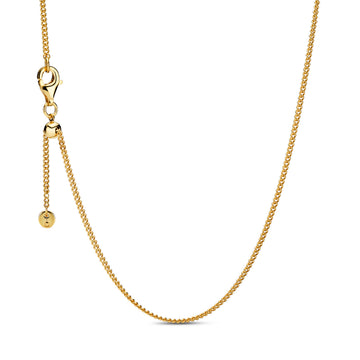 14K Gold-Plated Necklace With Sliding Clasp