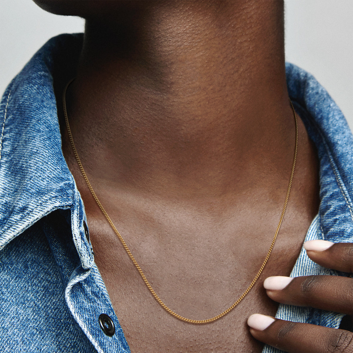 14K Gold-Plated Necklace With Sliding Clasp