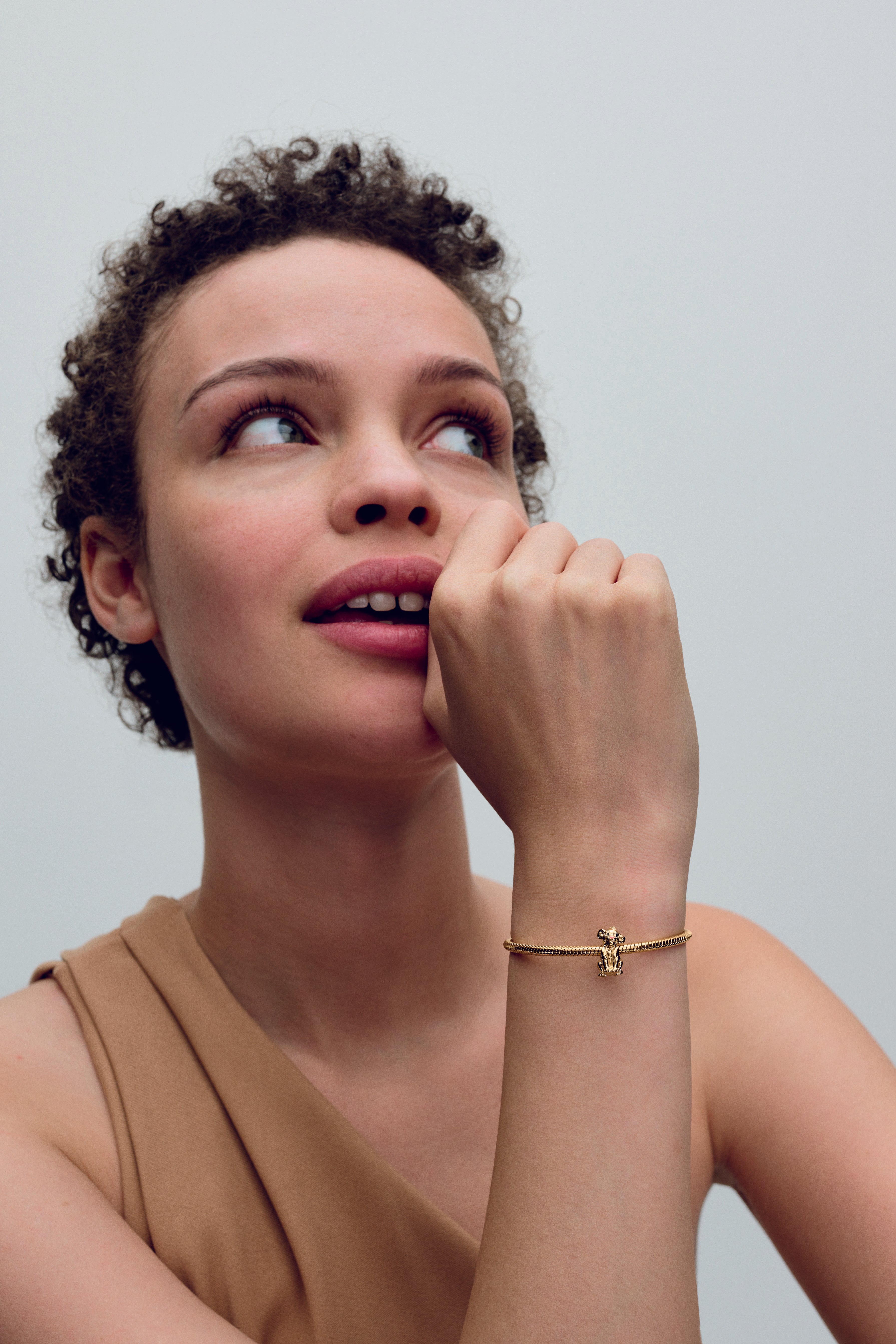 Disney The Lion King Simba 14K Gold-Plated Charm With Black And Pink Enamel