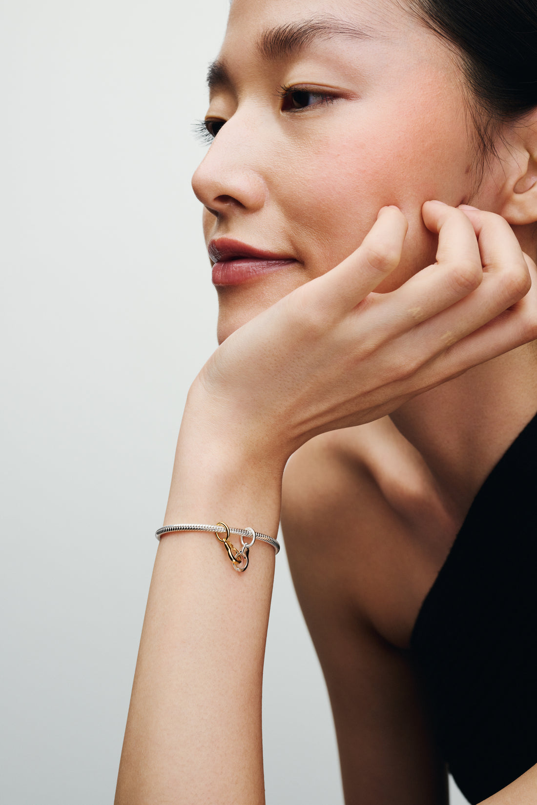 Handcuffs Sterling Silver And 14K Gold-Plated Splittable Dangle