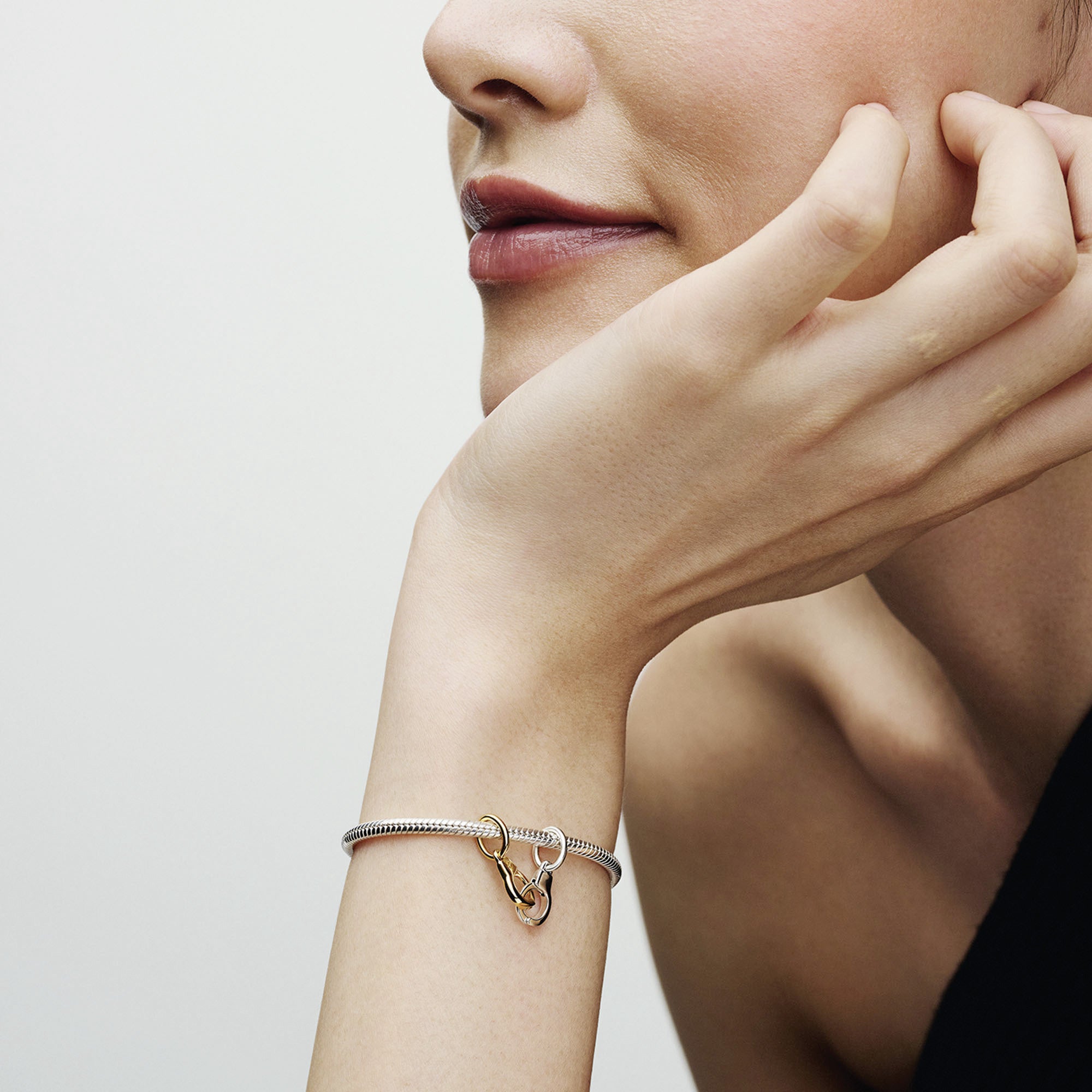 Handcuffs Sterling Silver And 14K Gold-Plated Splittable Dangle