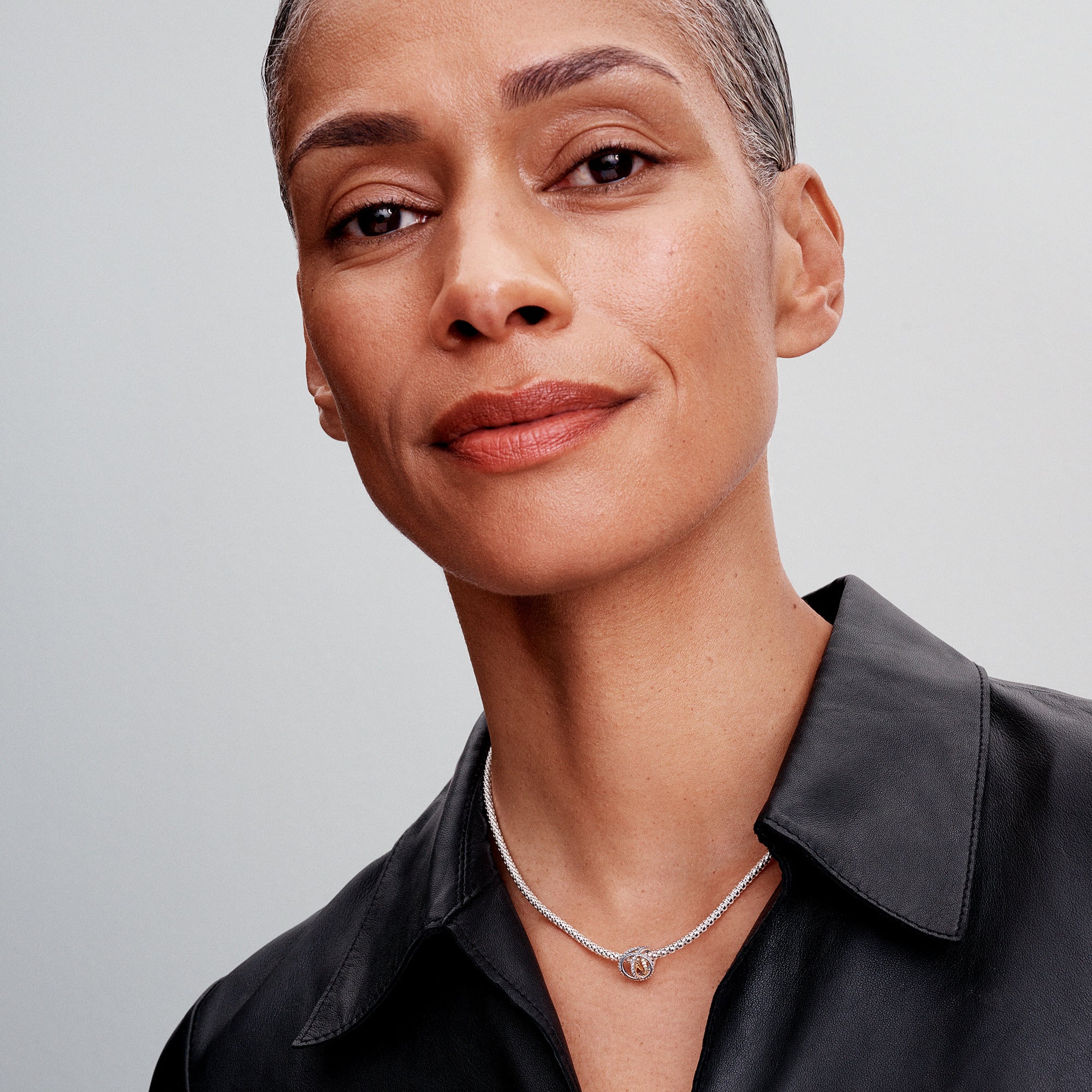 Star Sterling Silver And 14K Gold-Plated Charm With Clear Cubic Zirconia