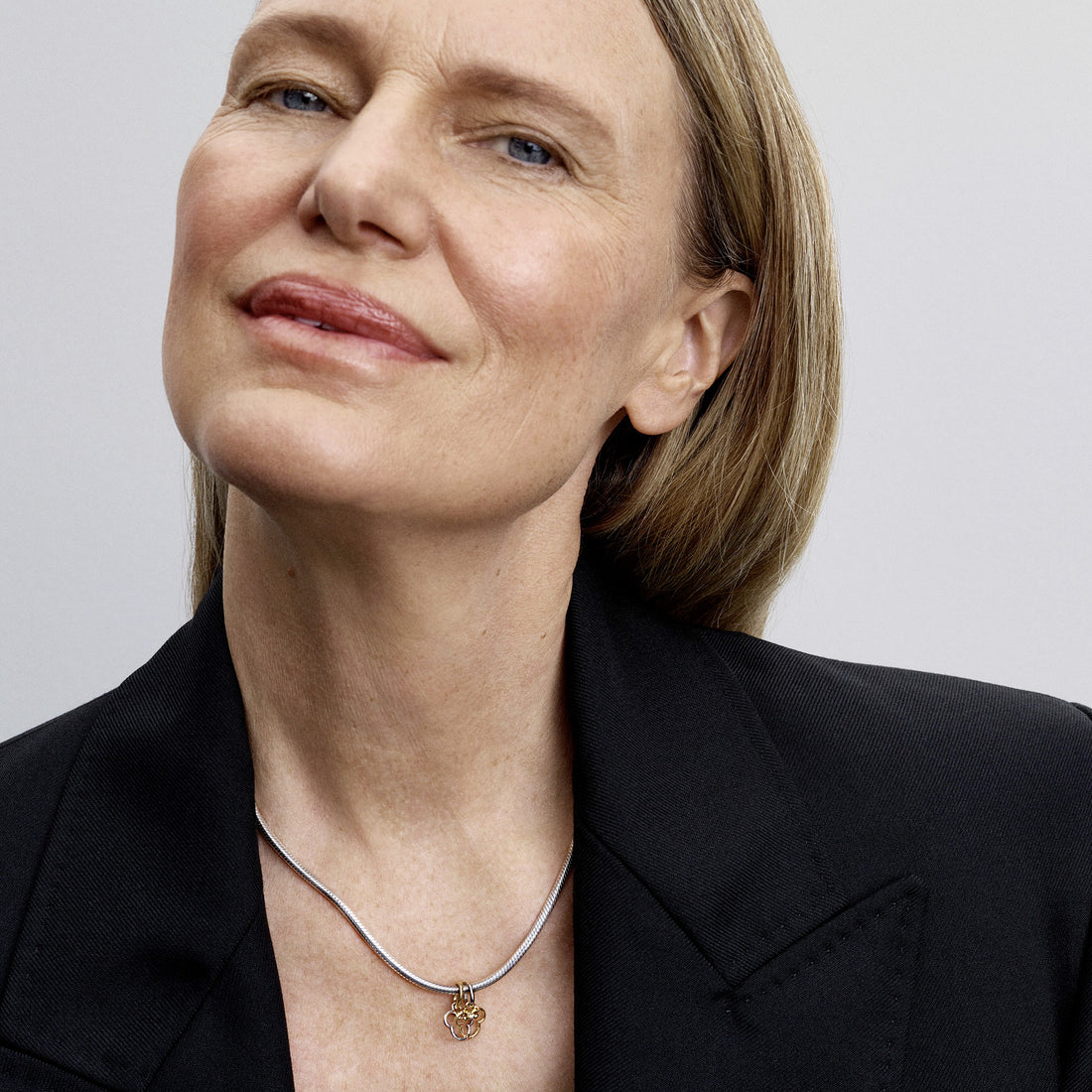 Disney Mickey And Minnie Mouse Sterling Silver And 14K Gold-Plated Splittable Dangle With Clear Cubic Zirconia