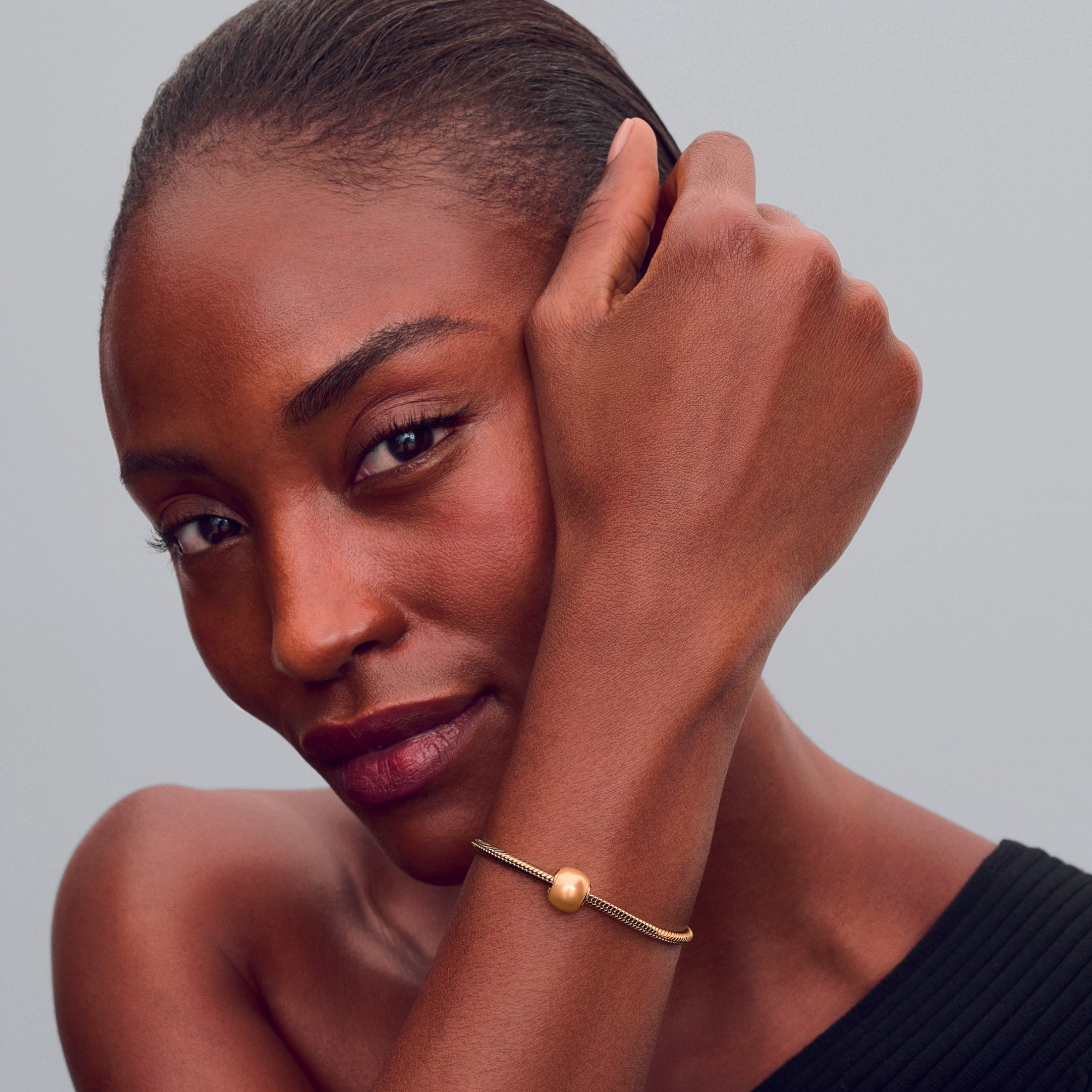 14K Gold-Plated Charm With Yellow Lacquered Artificial Pearl