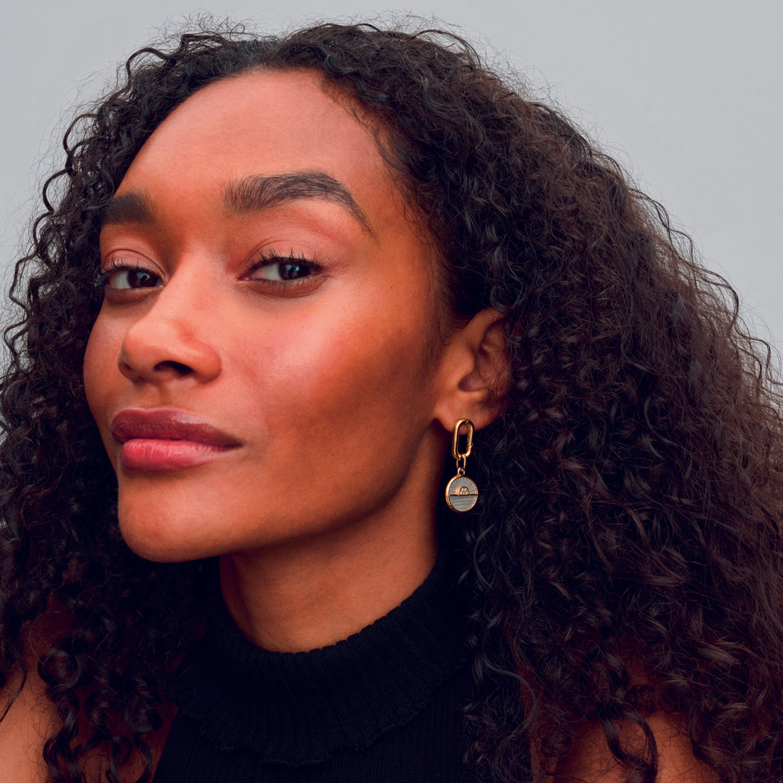 Sunrise 14K Gold-Plated Medallion With White Bioresin Man-Made Mother Of Pearl And Clear Cubic Zirconia