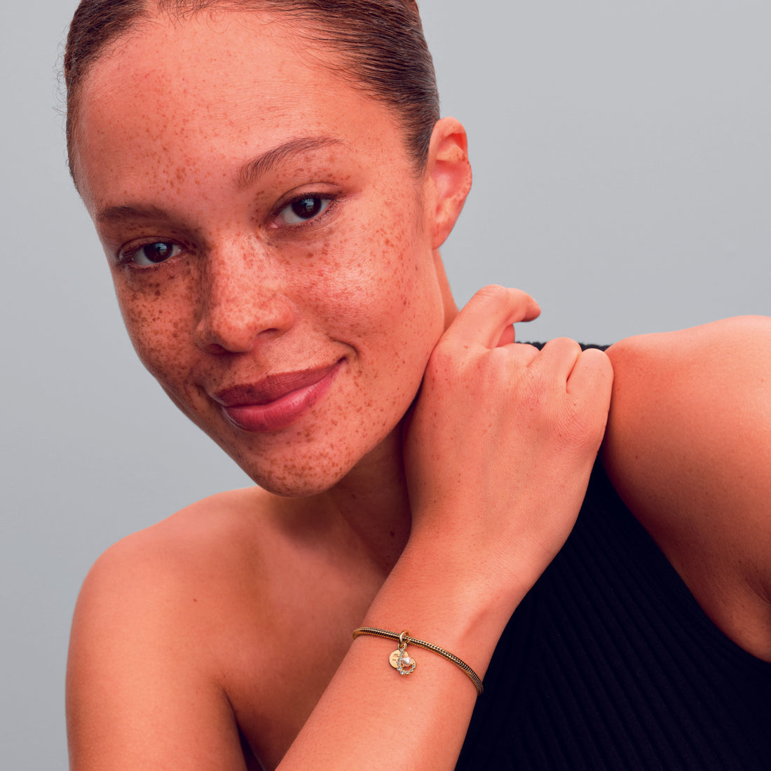 Hook 14K Gold-Plated Double Dangle With White Lacquered Artificial Pearl And Clear Cubic Zirconia