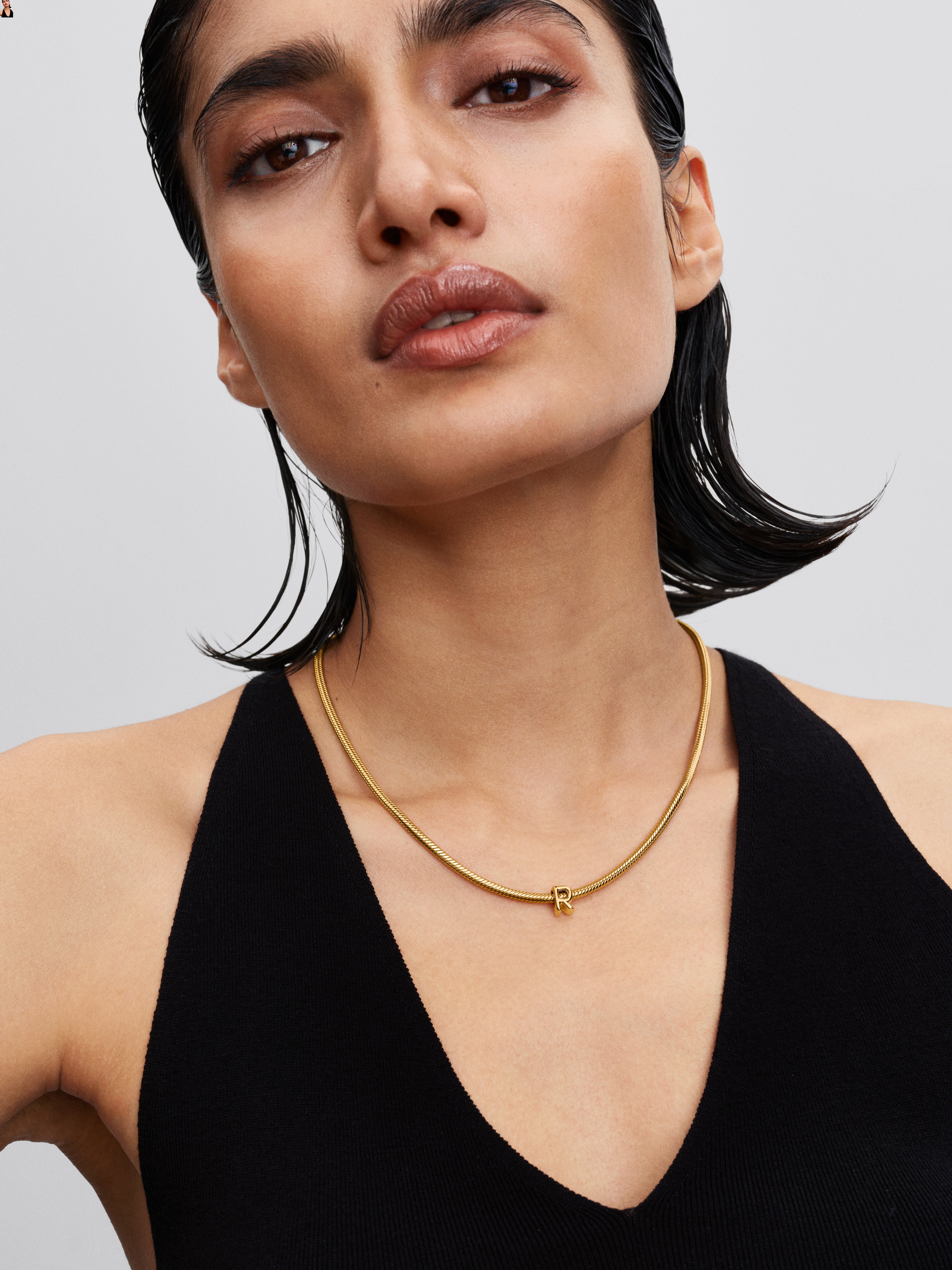 Letter R 14K Gold-Plated Charm