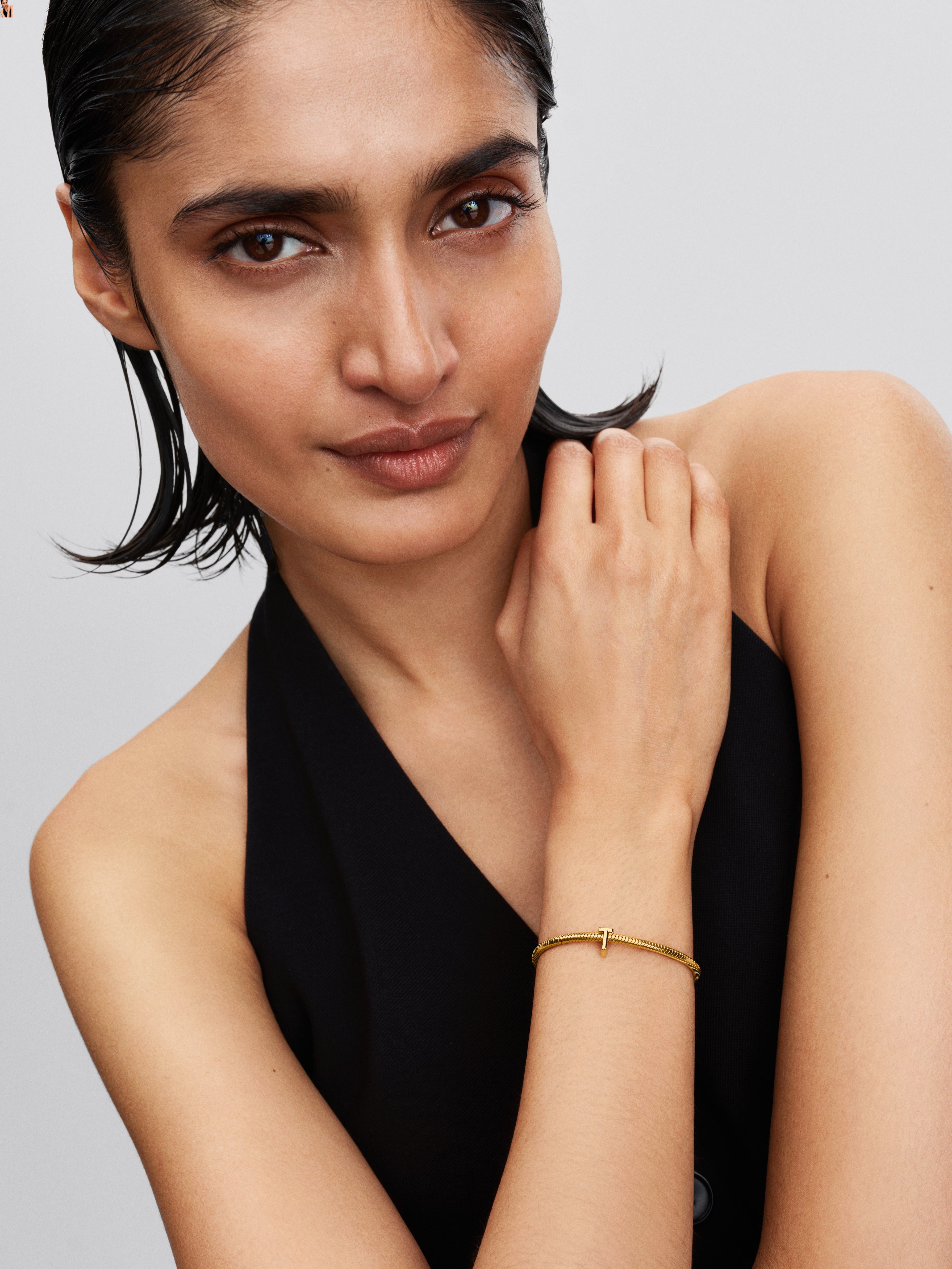 Letter T 14K Gold-Plated Charm