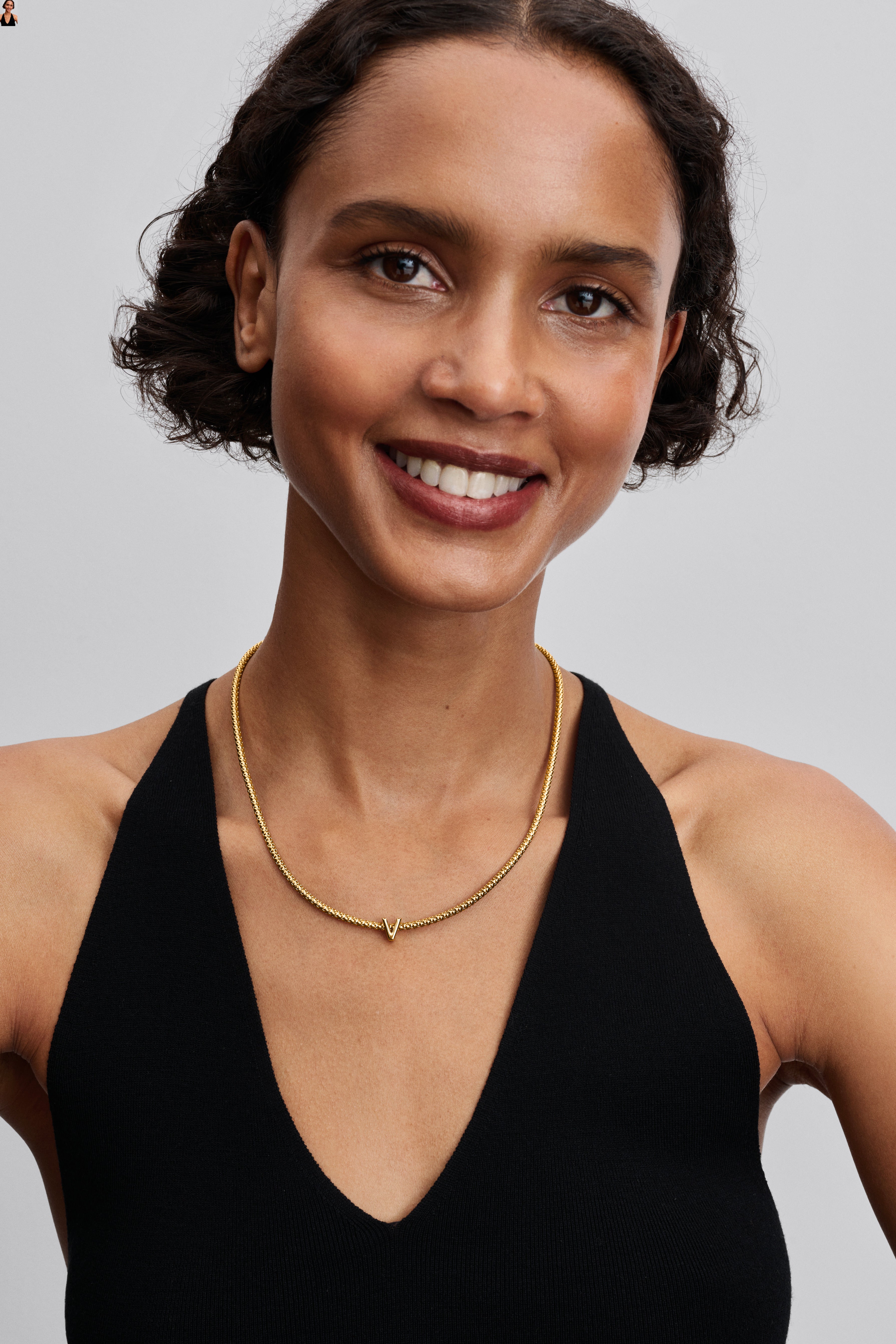 Letter V 14K Gold-Plated Charm