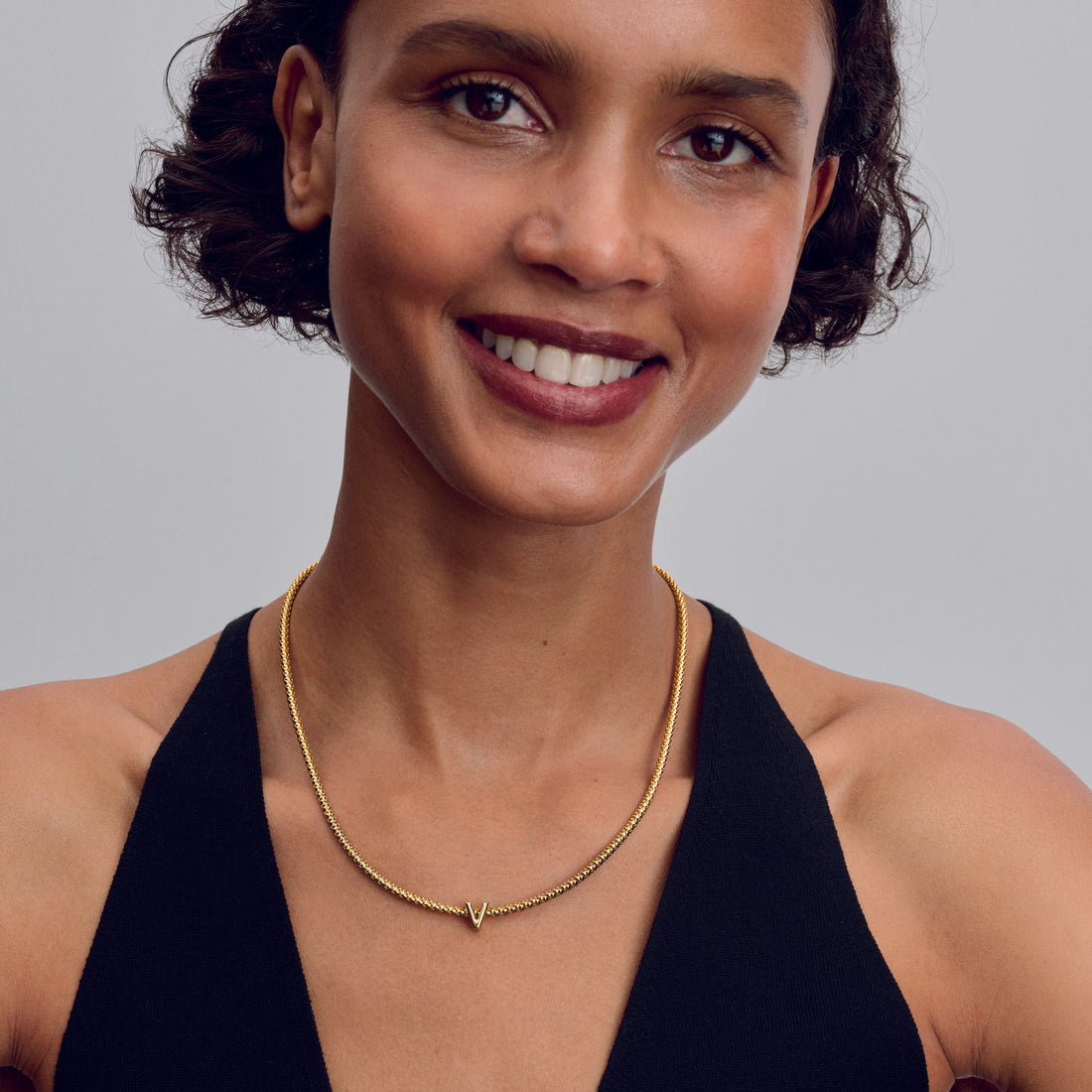Letter V 14K Gold-Plated Charm