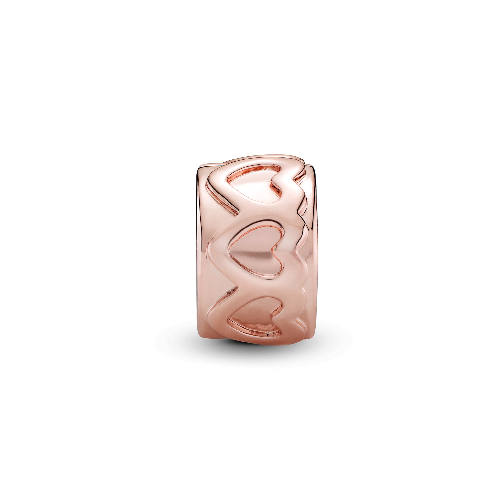 Hearts 14K Rose Gold-Plated Clip