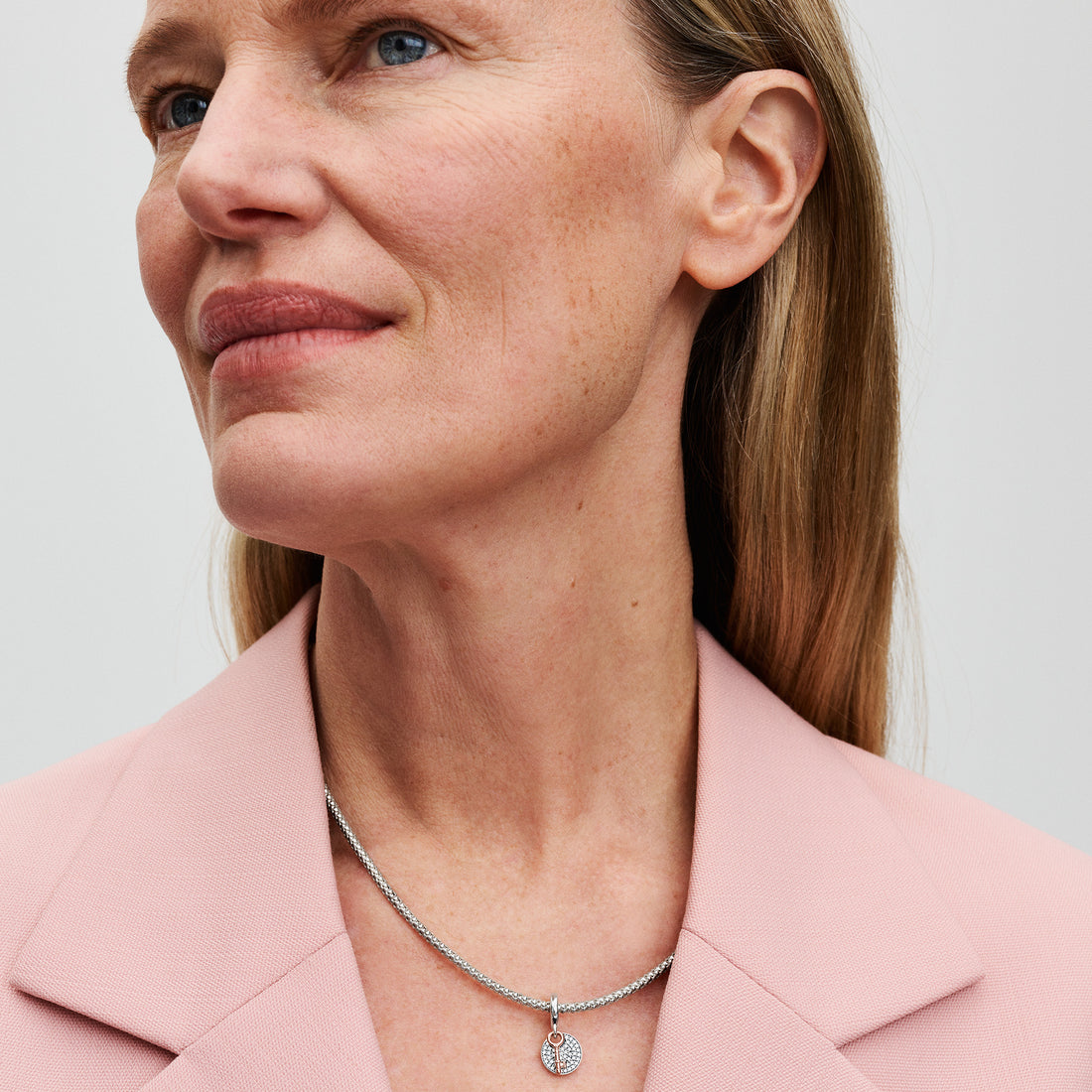 Key Sterling Silver And 14K Rose Gold-Plated Double Dangle With Clear Cubic Zirconia