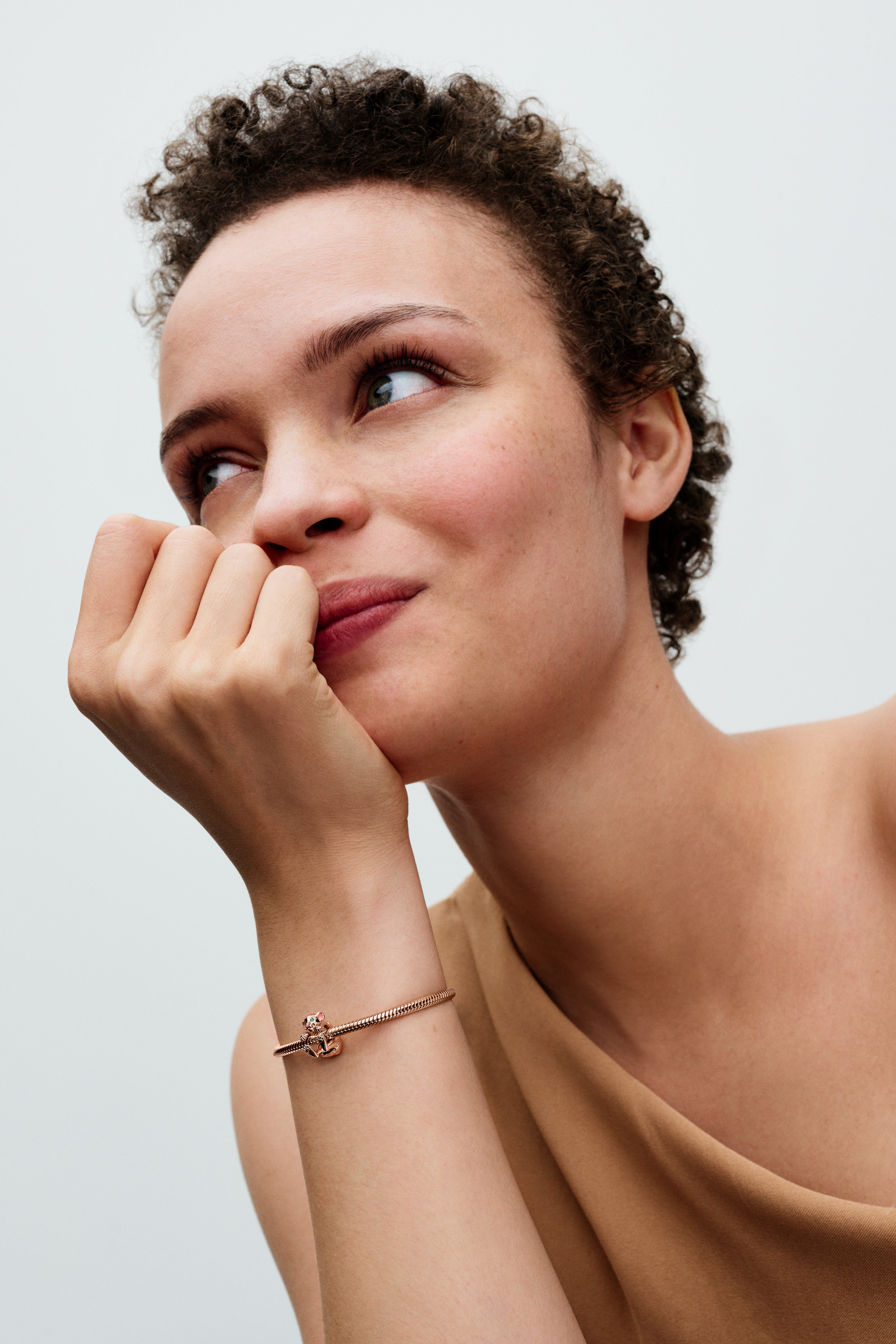 Disney The Lion King Nala 14K Rose Gold-Plated Charm With Green And Pink Enamel