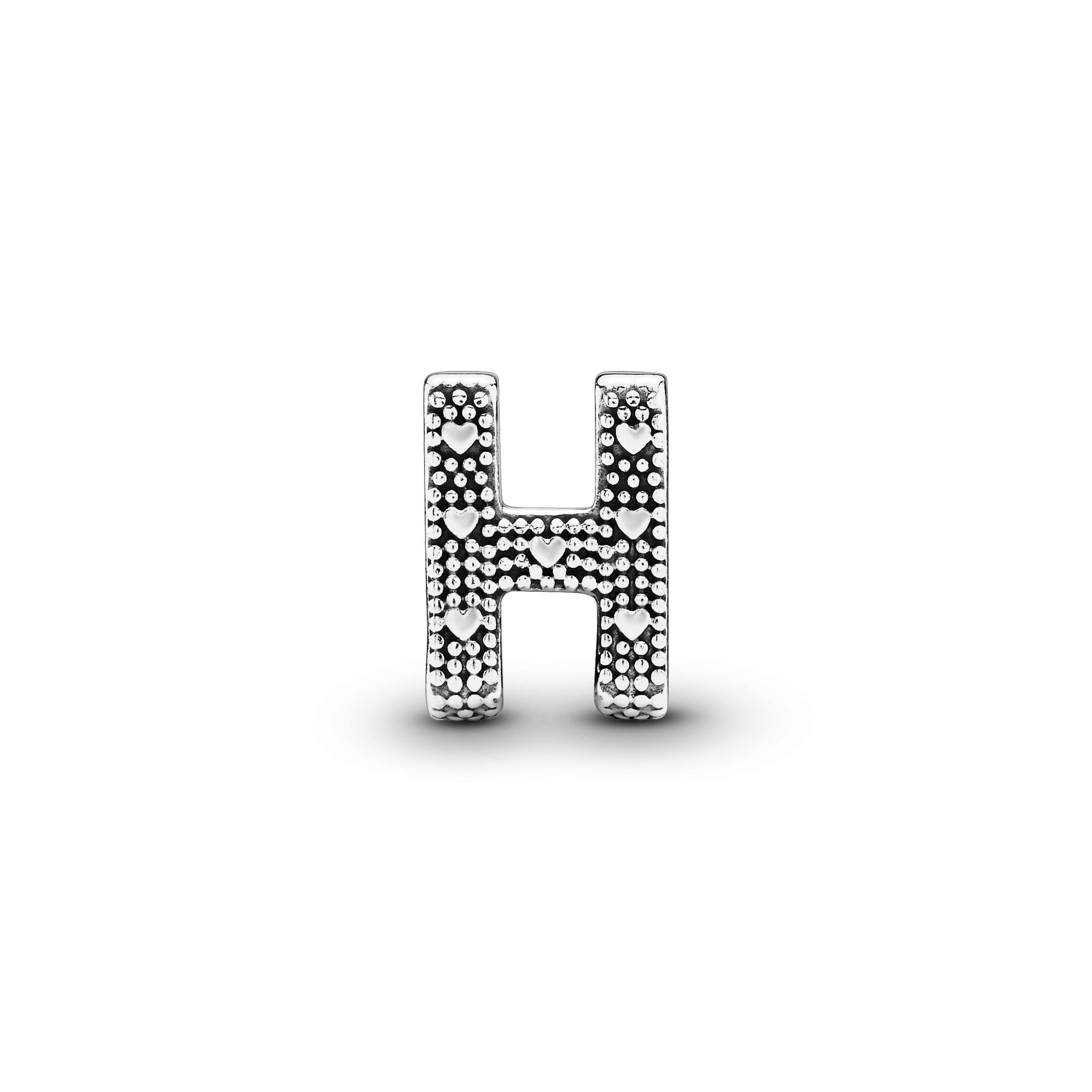 Letter H Silver Charm