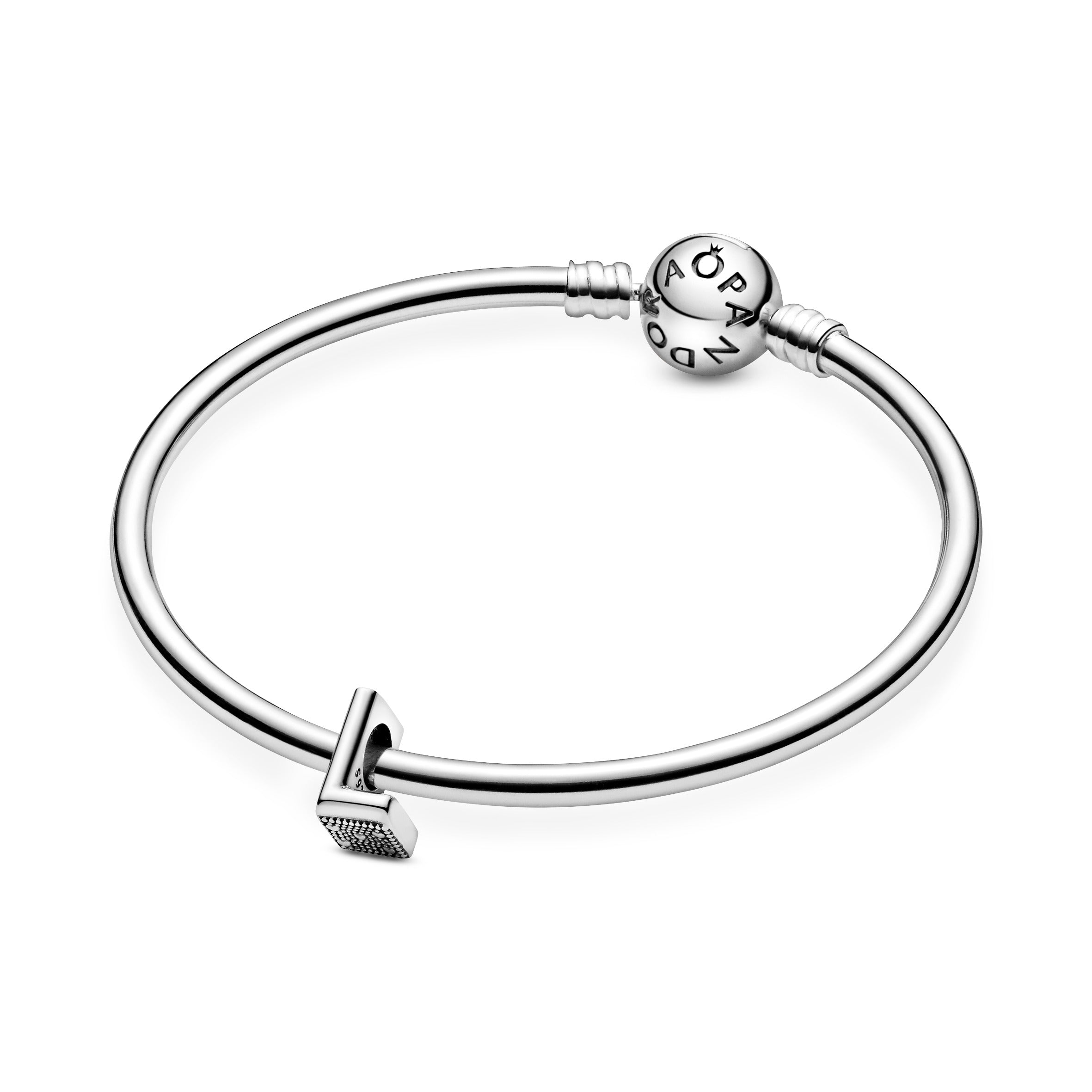 Letter L Silver Charm