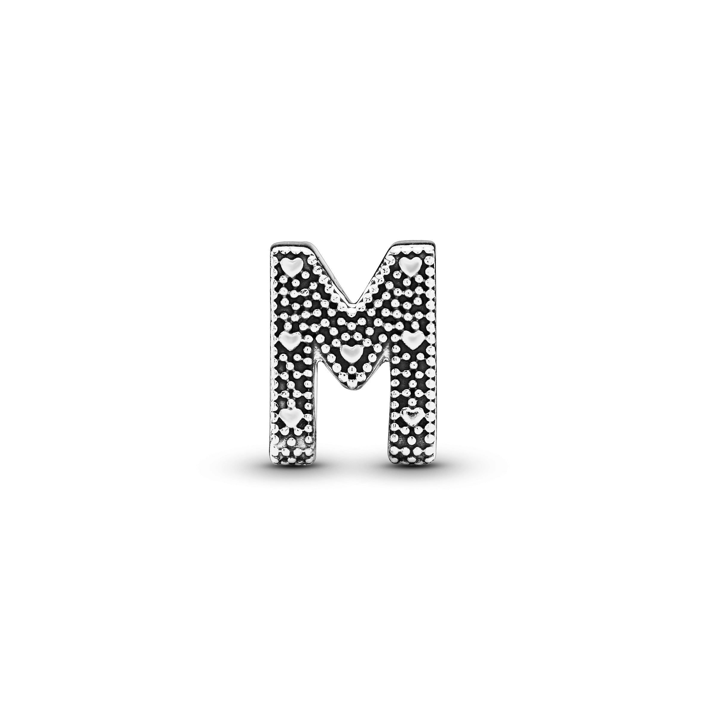 Letter M Silver Charm
