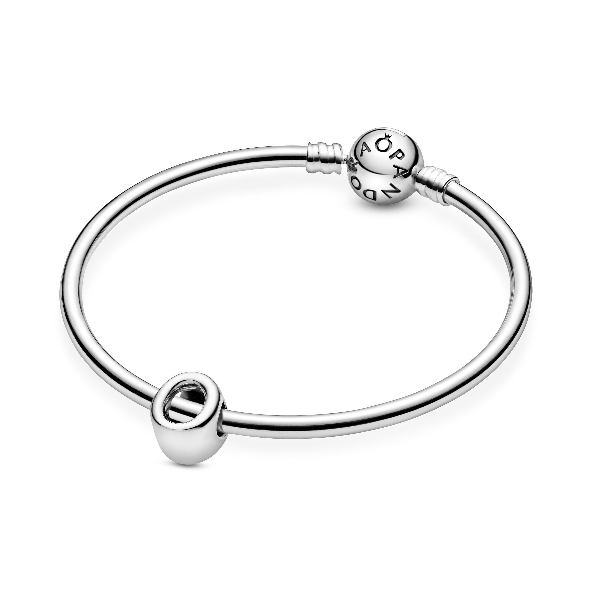 Letter O Silver Charm