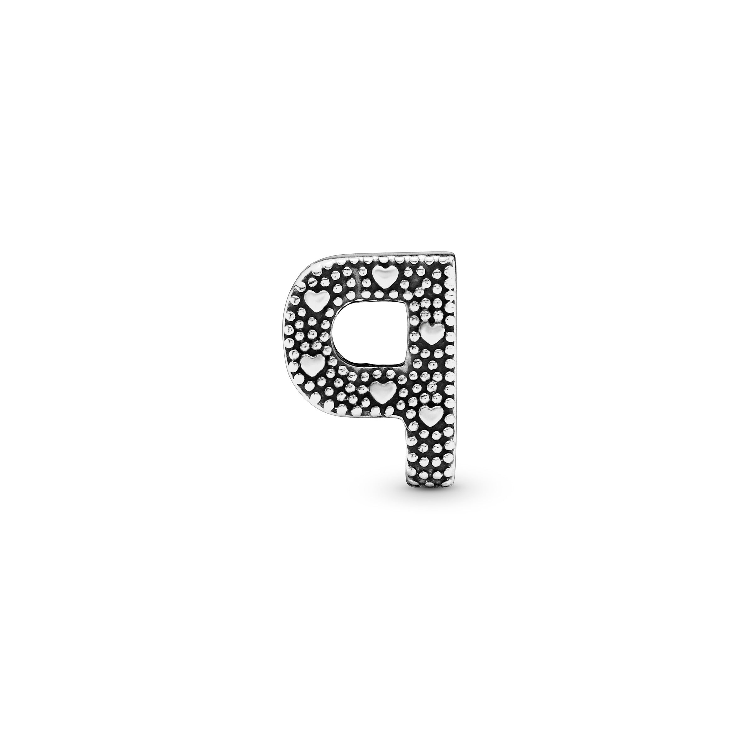 Letter P Silver Charm