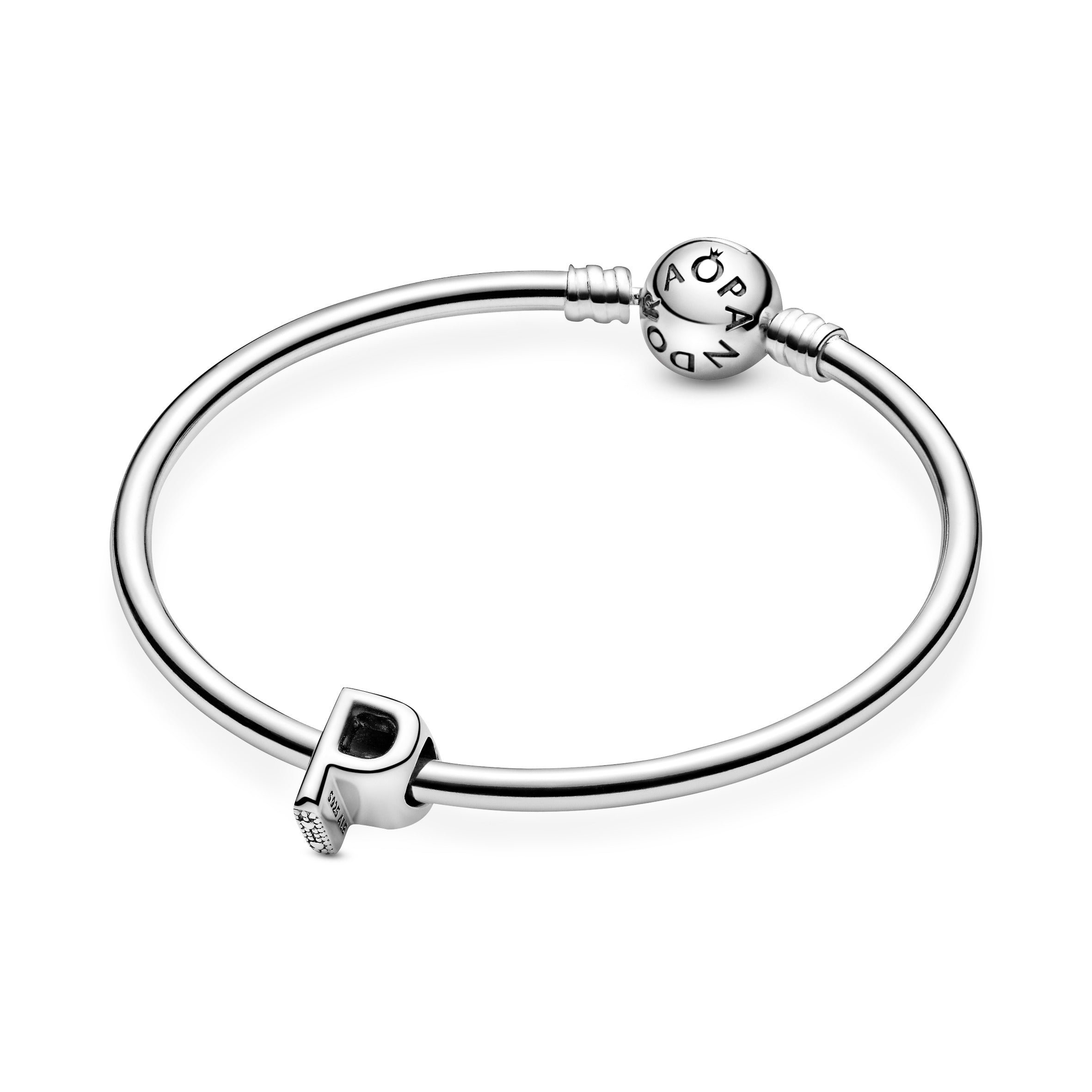 Letter P Silver Charm