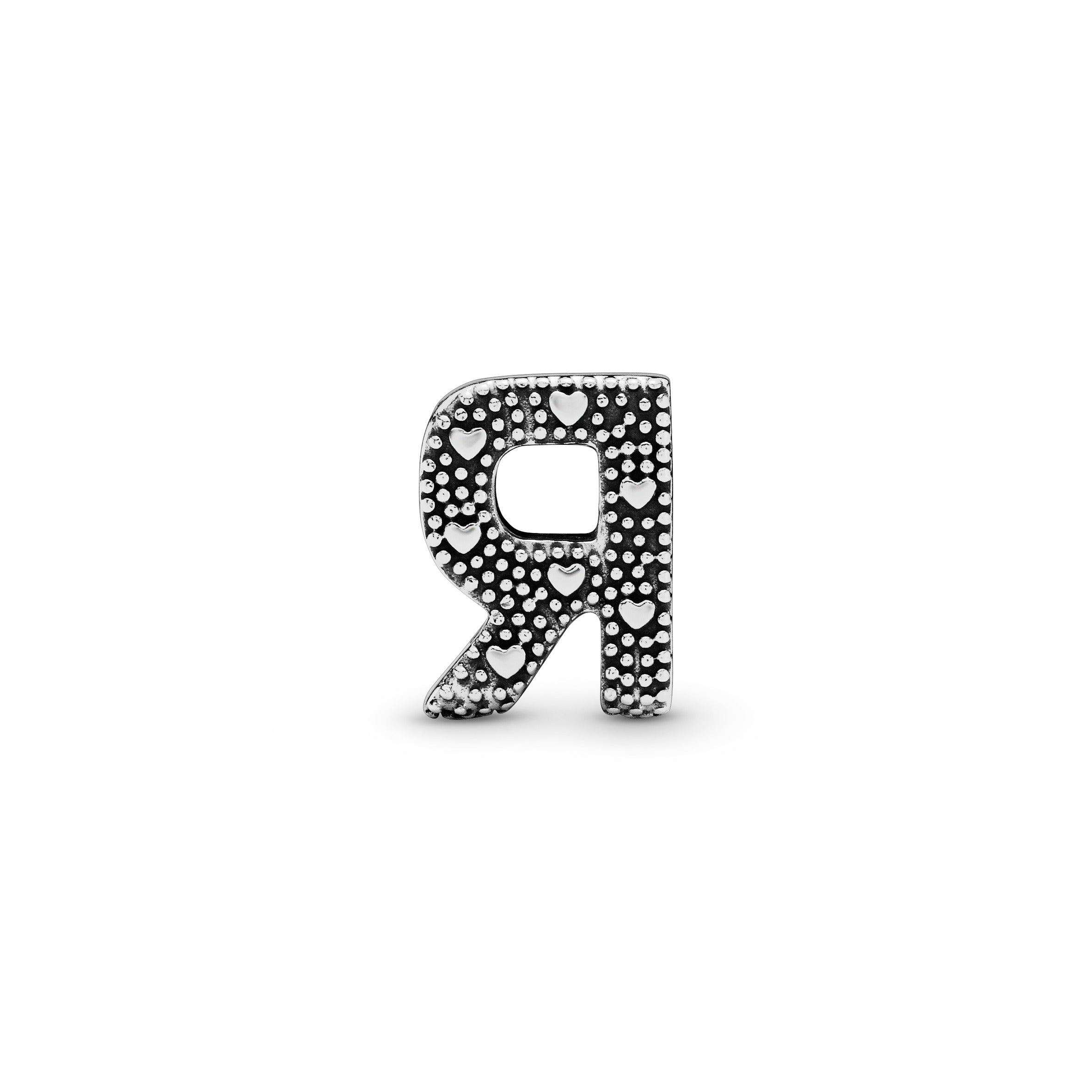 Letter R Silver Charm