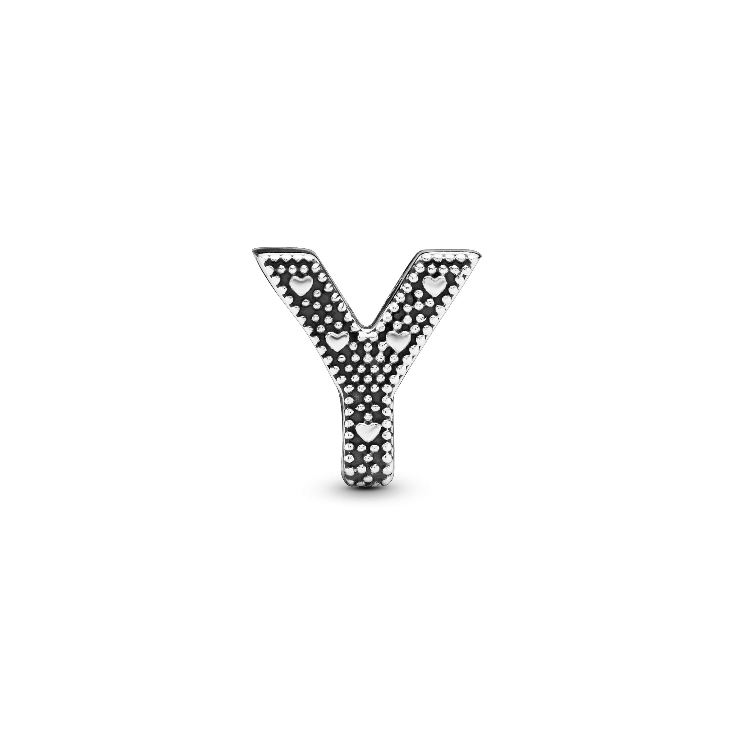 Letter Y Silver Charm