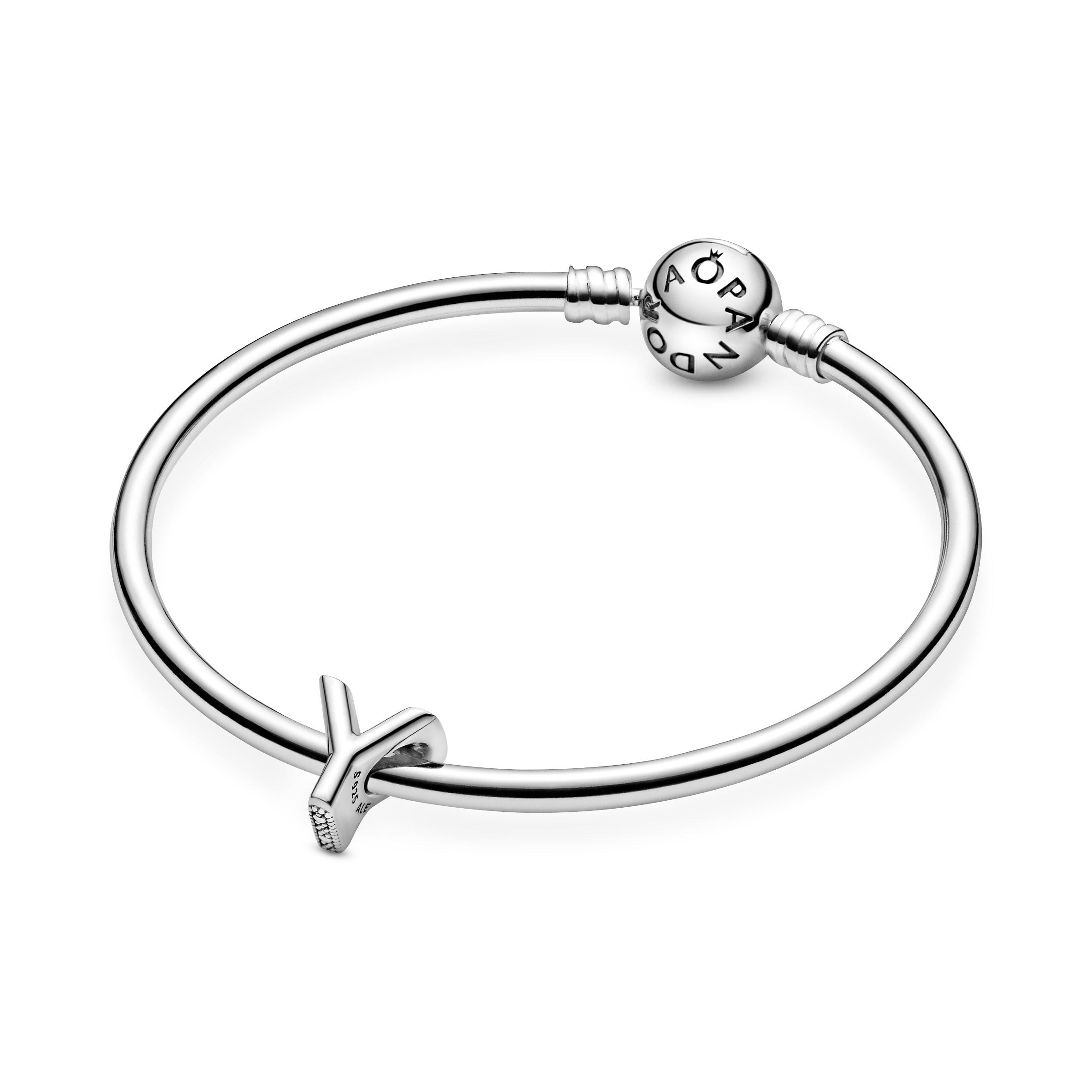 Letter Y Silver Charm