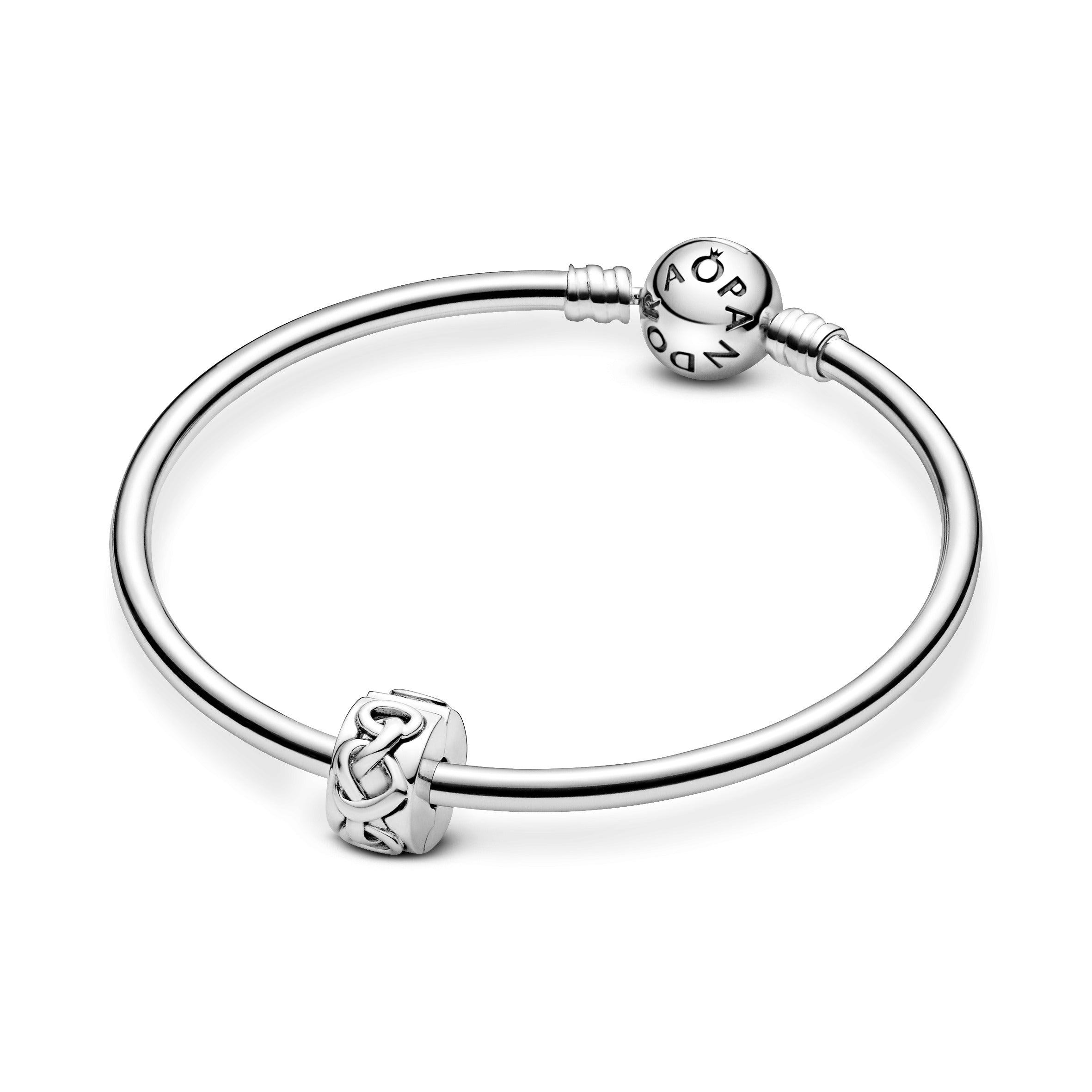 Knotted Hearts Silver Clip