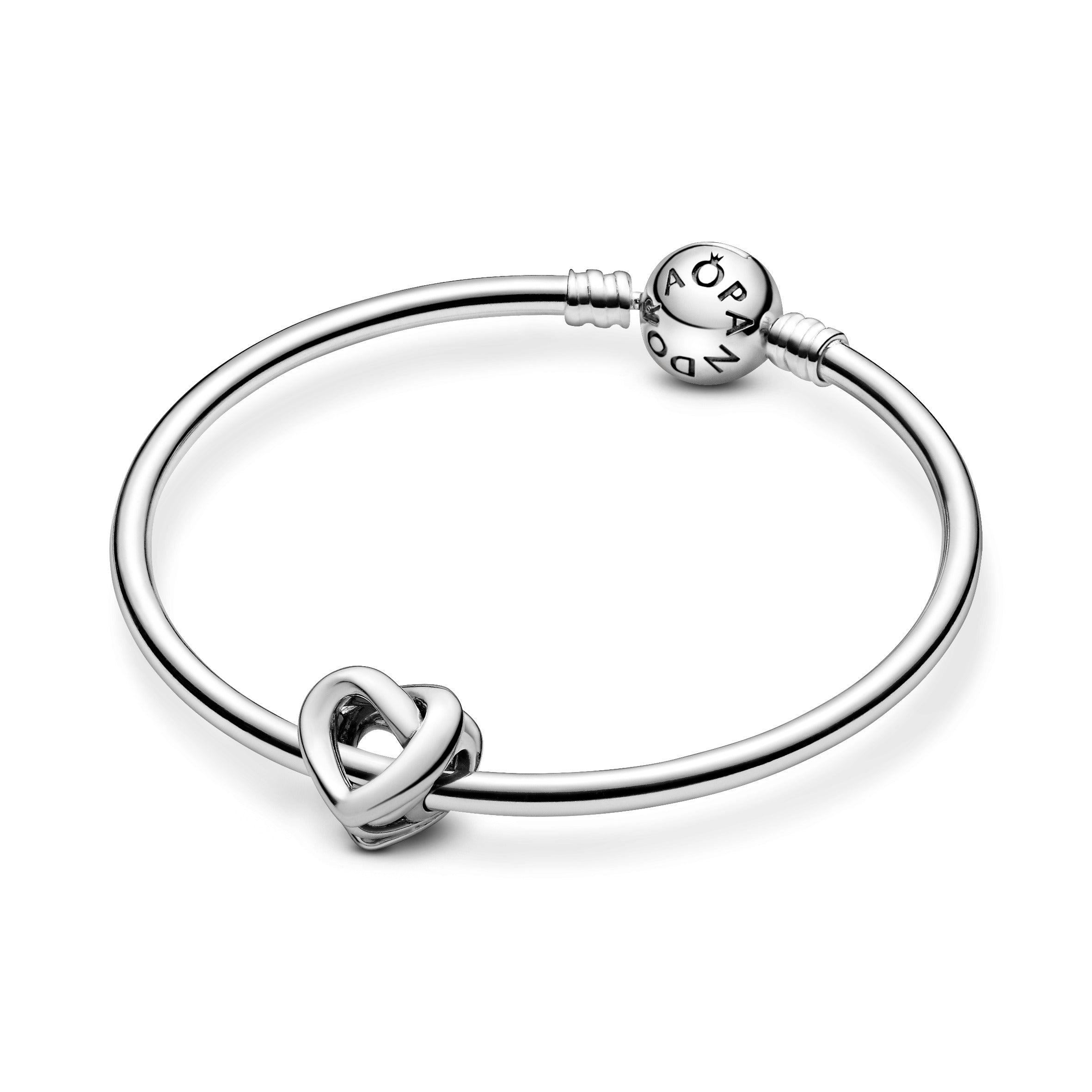 Knotted Heart Silver Charm
