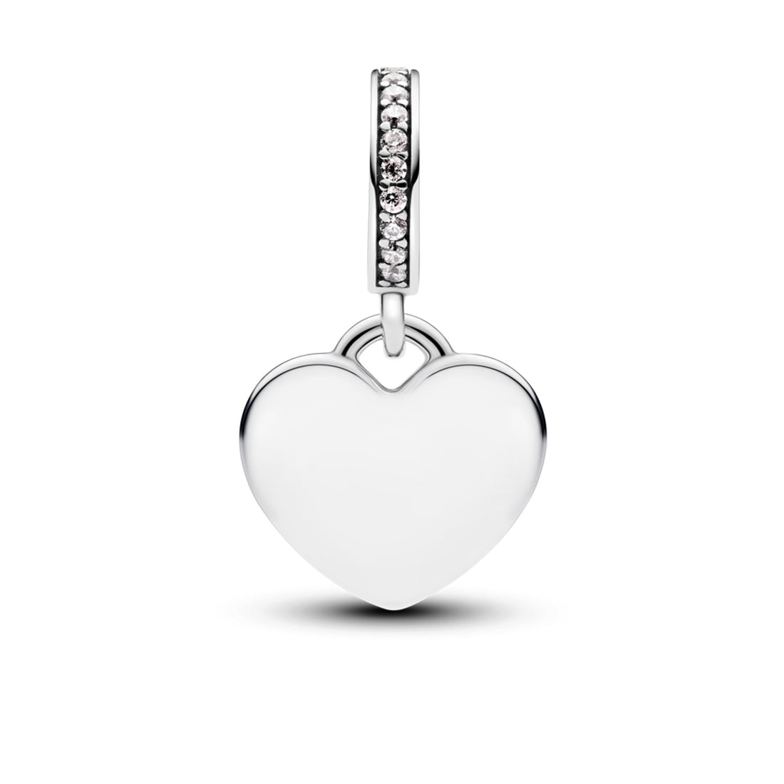 Baking Tools Heart Sterling Silver Dangle With Clear Cubic Zirconia, White, Black And Brown Enamel