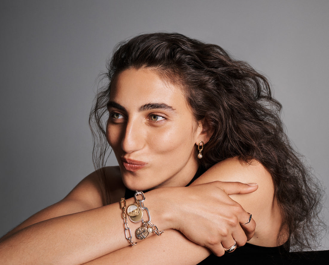 Pegasus 14K Gold-Plated Medallion With Golden White Bioresin Man-Made Mother Of Pearl