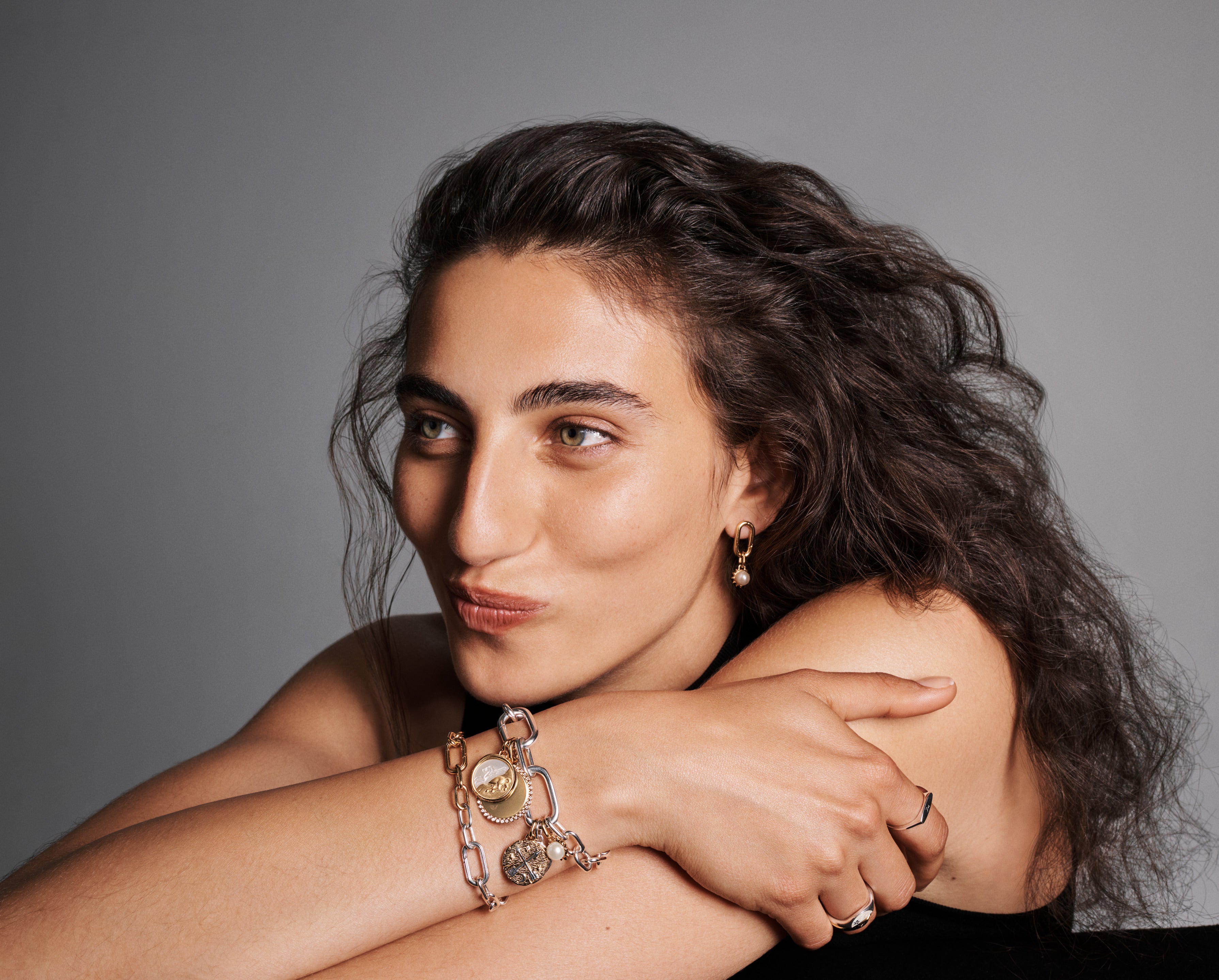 Pegasus 14K Gold-Plated Medallion With Golden White Bioresin Man-Made Mother Of Pearl