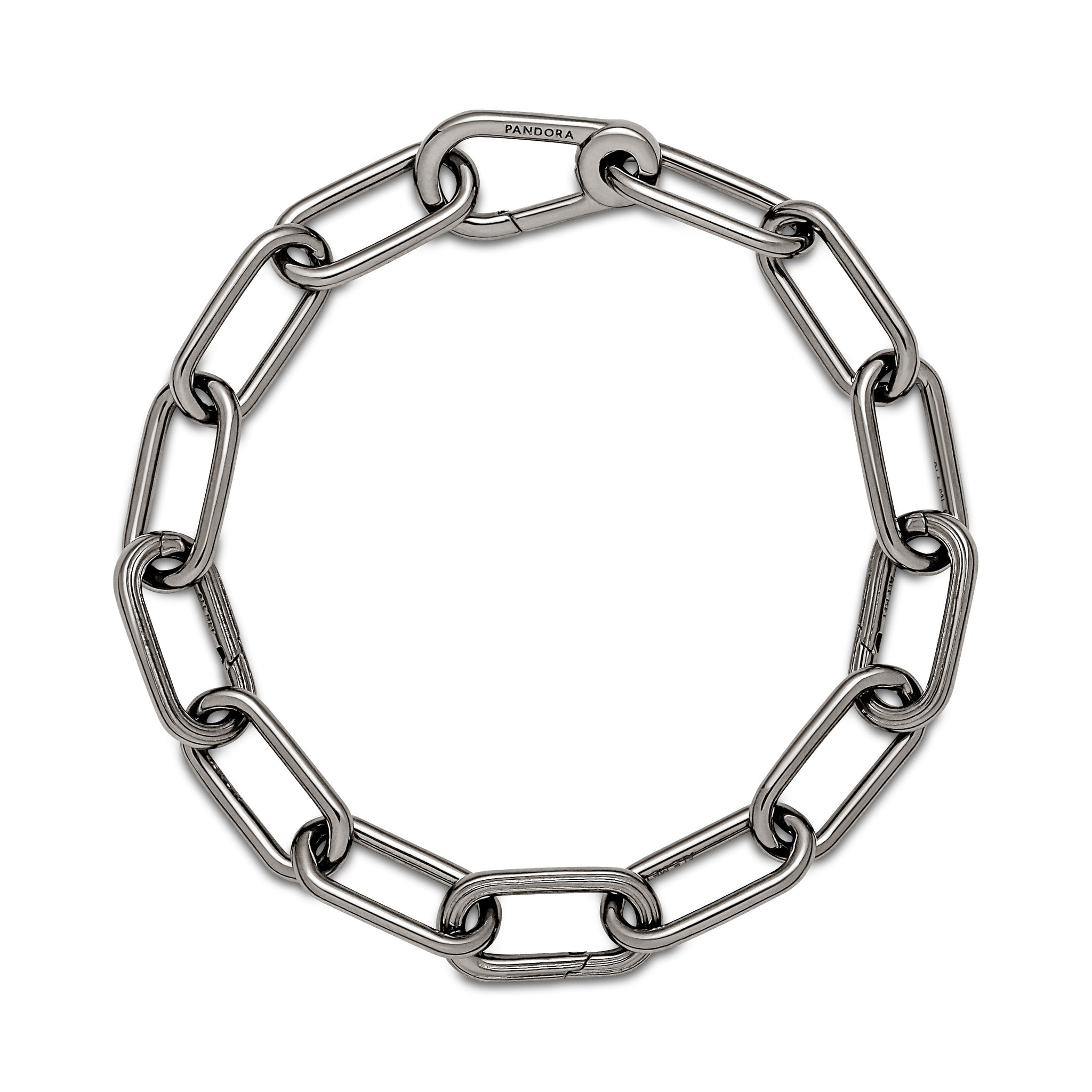 Ruthenium-Plated Link Bracelet