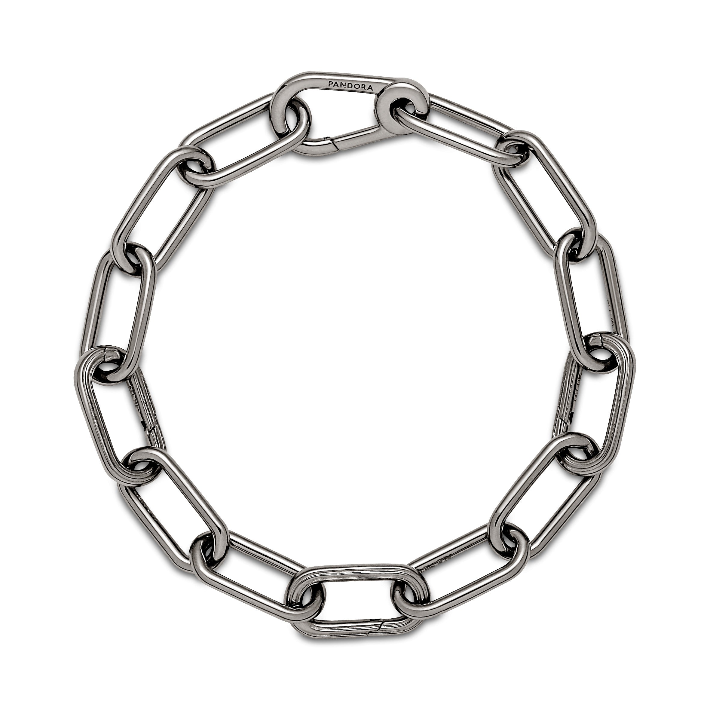 Ruthenium-Plated Link Bracelet