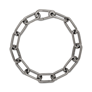 Ruthenium-Plated Link Bracelet