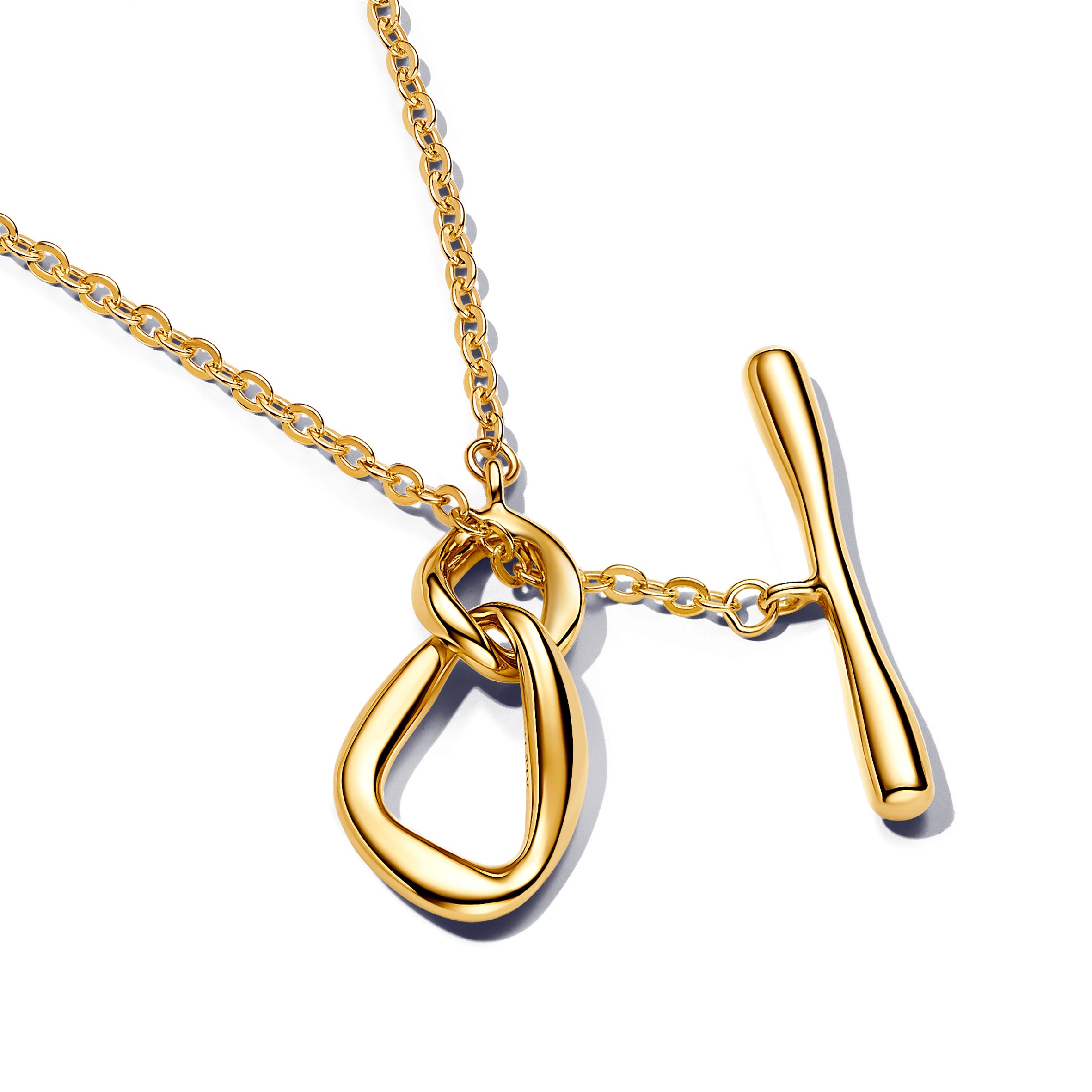 14K Gold-Plated T-Bar Necklace