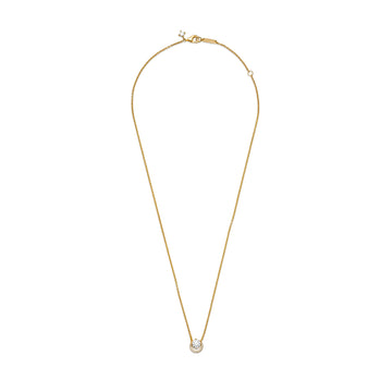 14K Gold-Plated Collier With Clear Cubic Zirconia