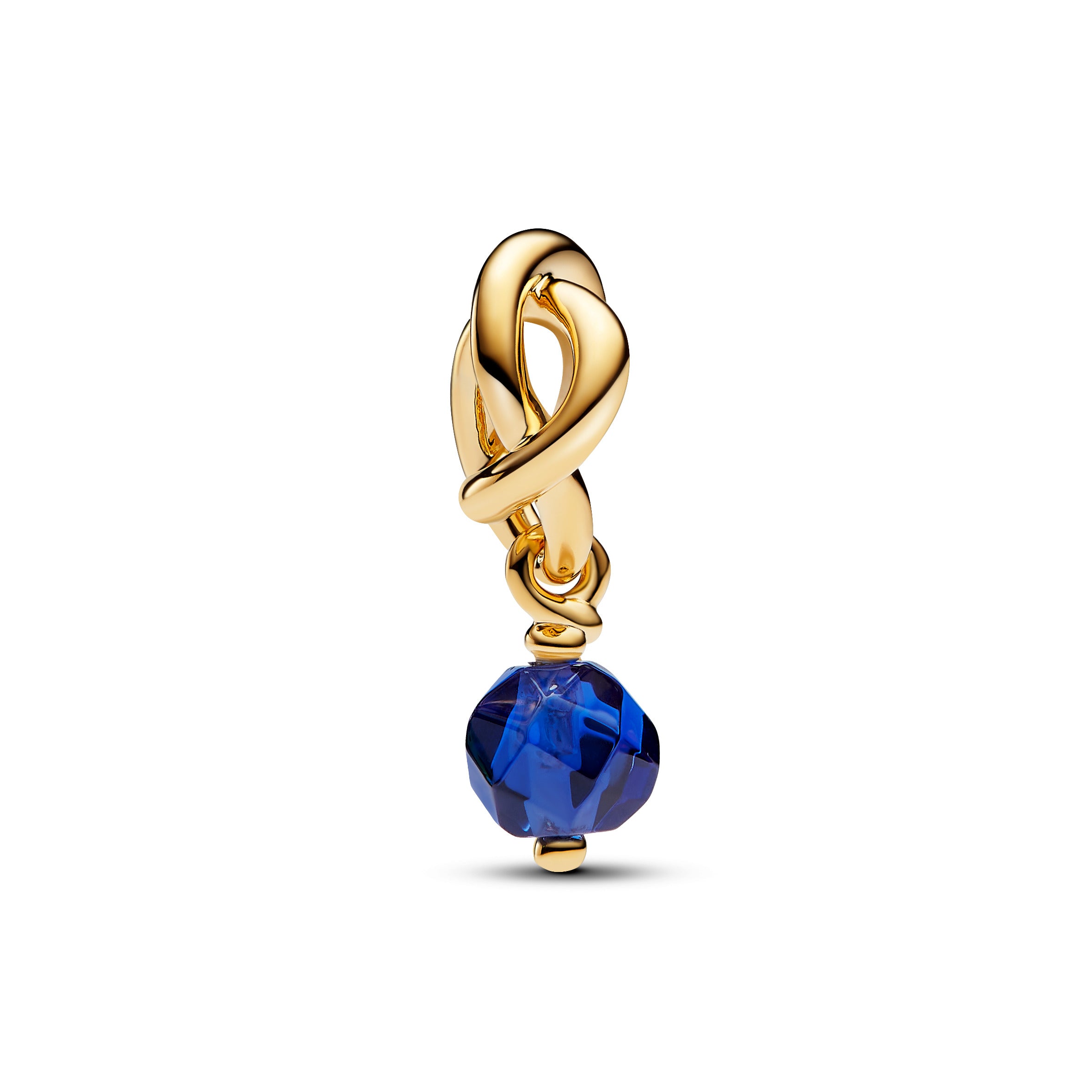14K Gold-Plated Dangle With Princess Blue Crystal