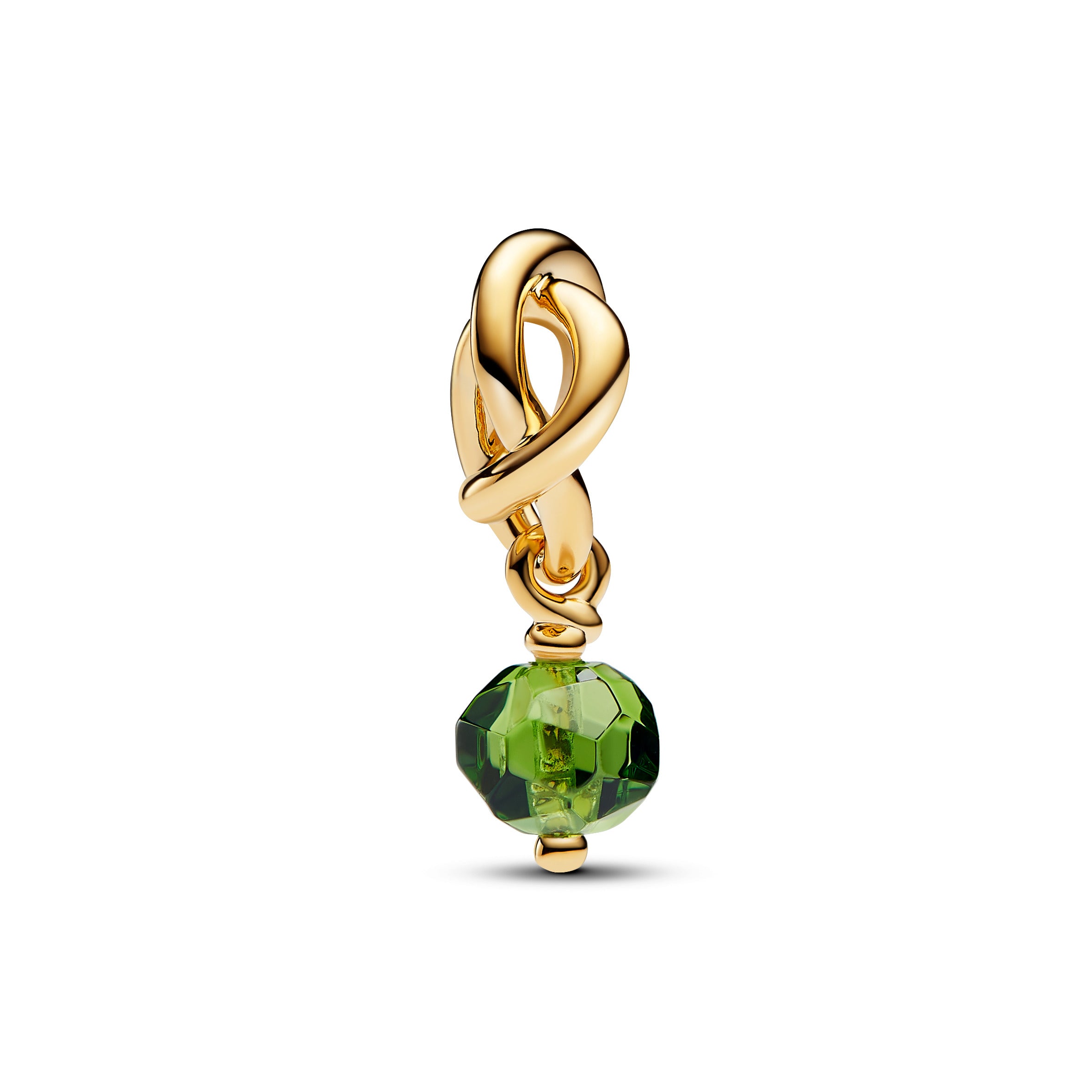 14K Gold-Plated Dangle With Spring Green Crystal