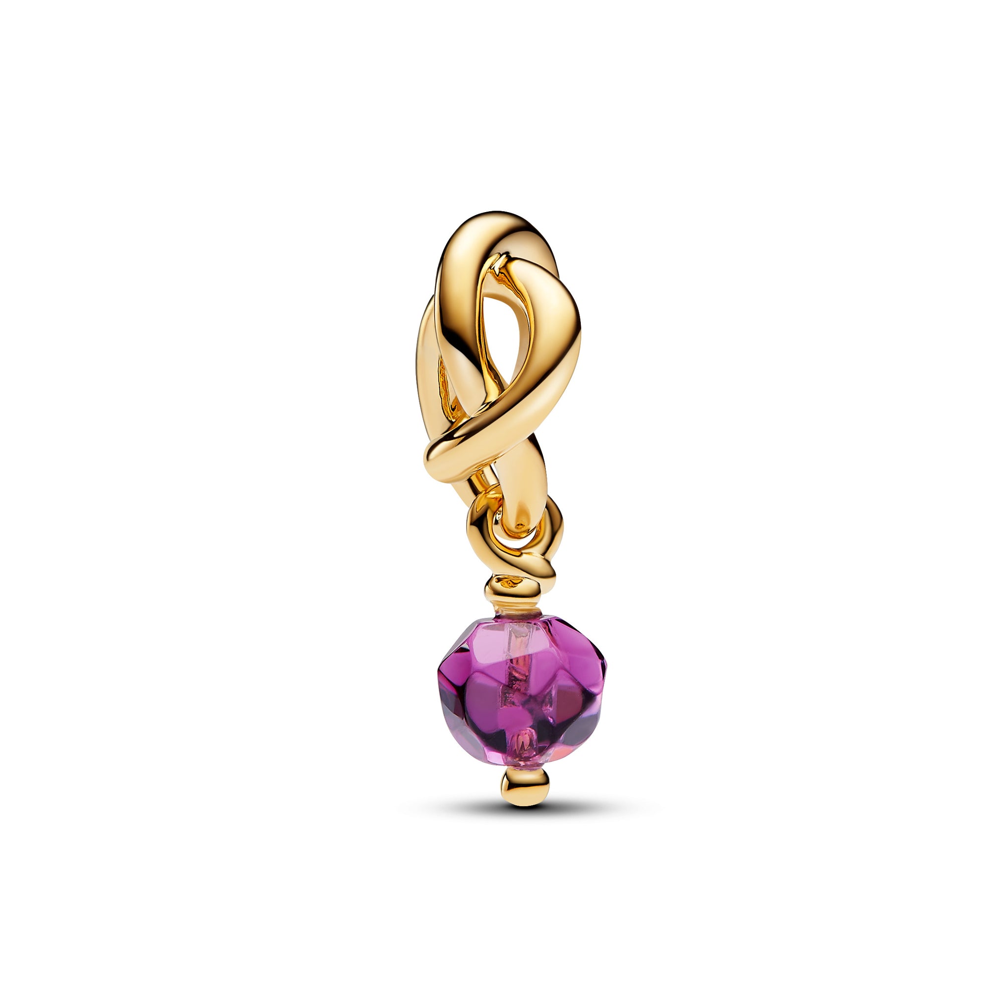 14K Gold-Plated Dangle With Sweet Grape Purple Crystal