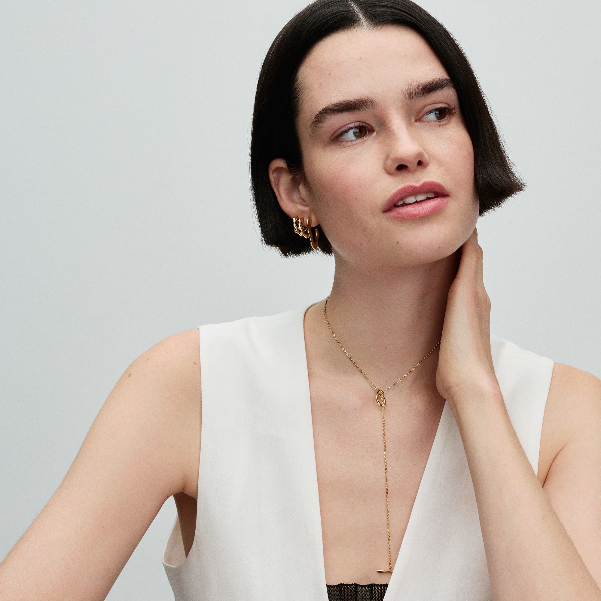 14K Gold-Plated Hoop Earrings