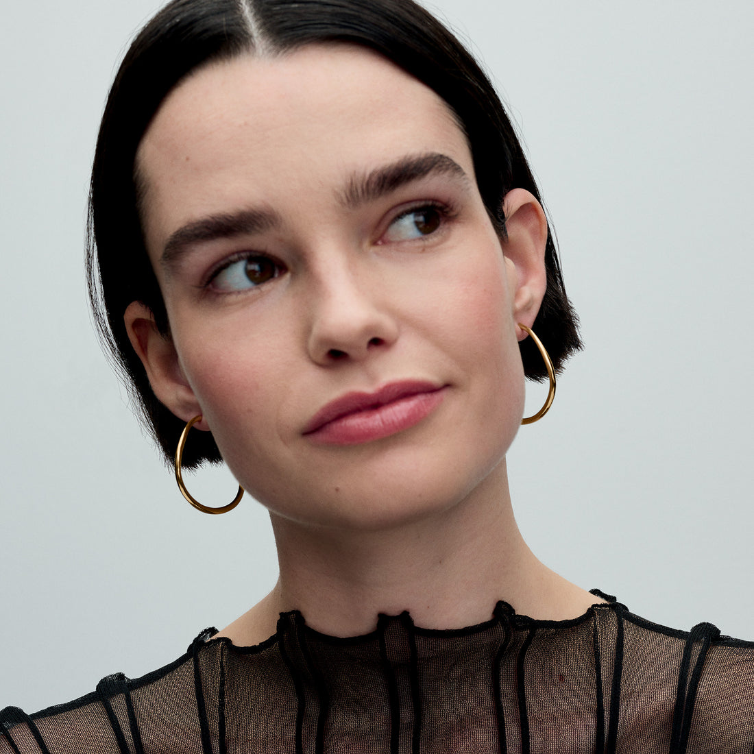 14K Gold-Plated Hoop Earrings