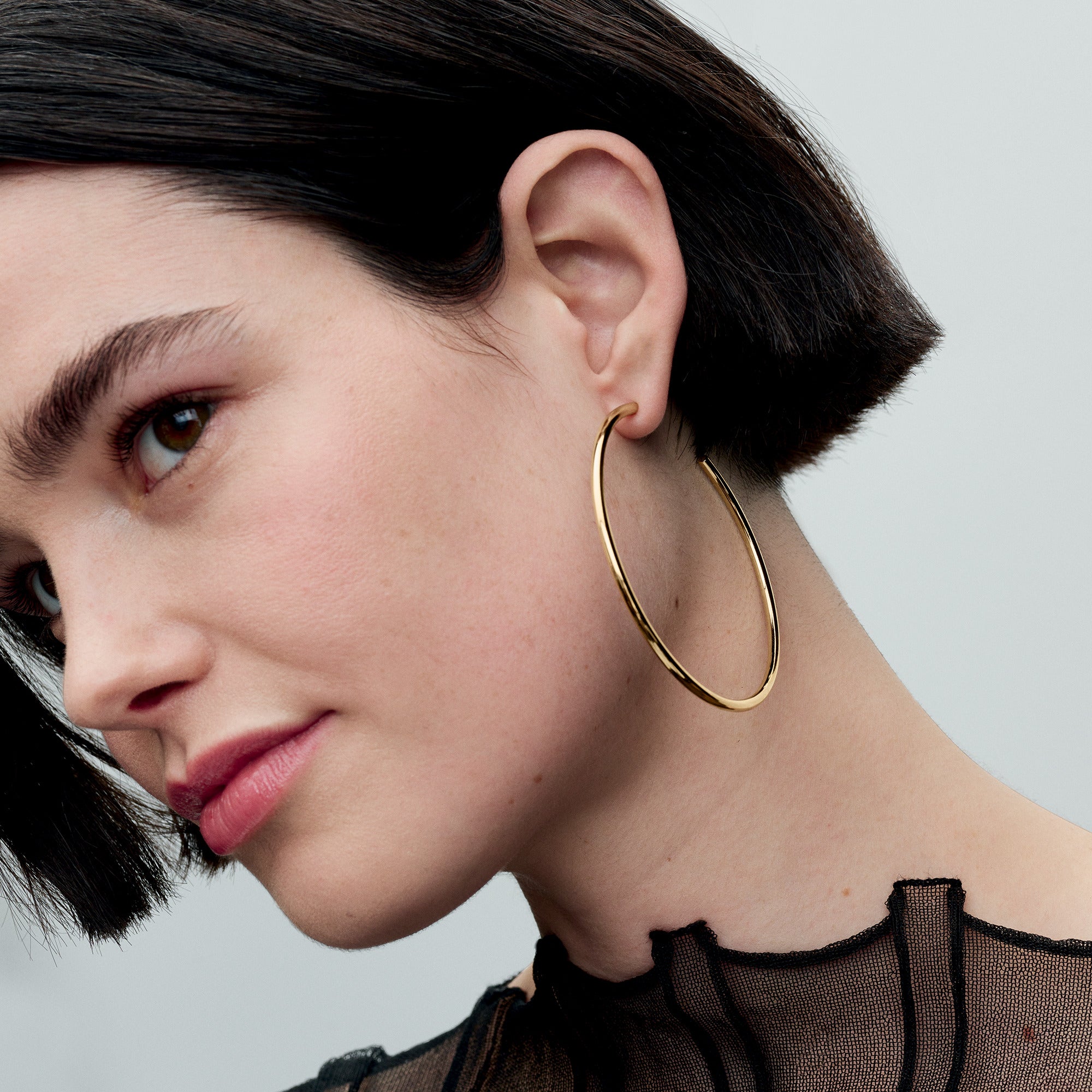 14K Gold-Plated Hoop Earrings