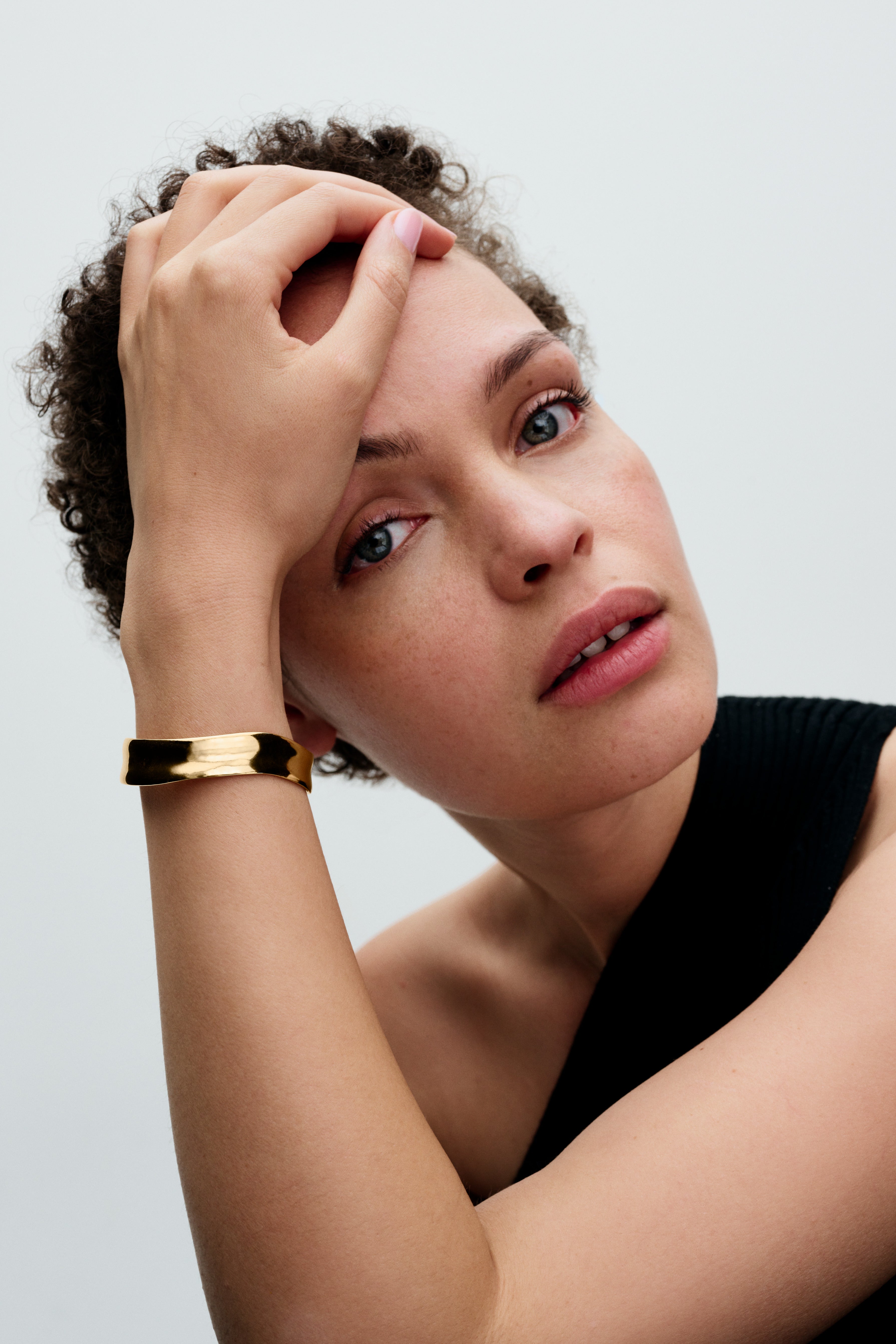 14K Gold-Plated Open Bangle