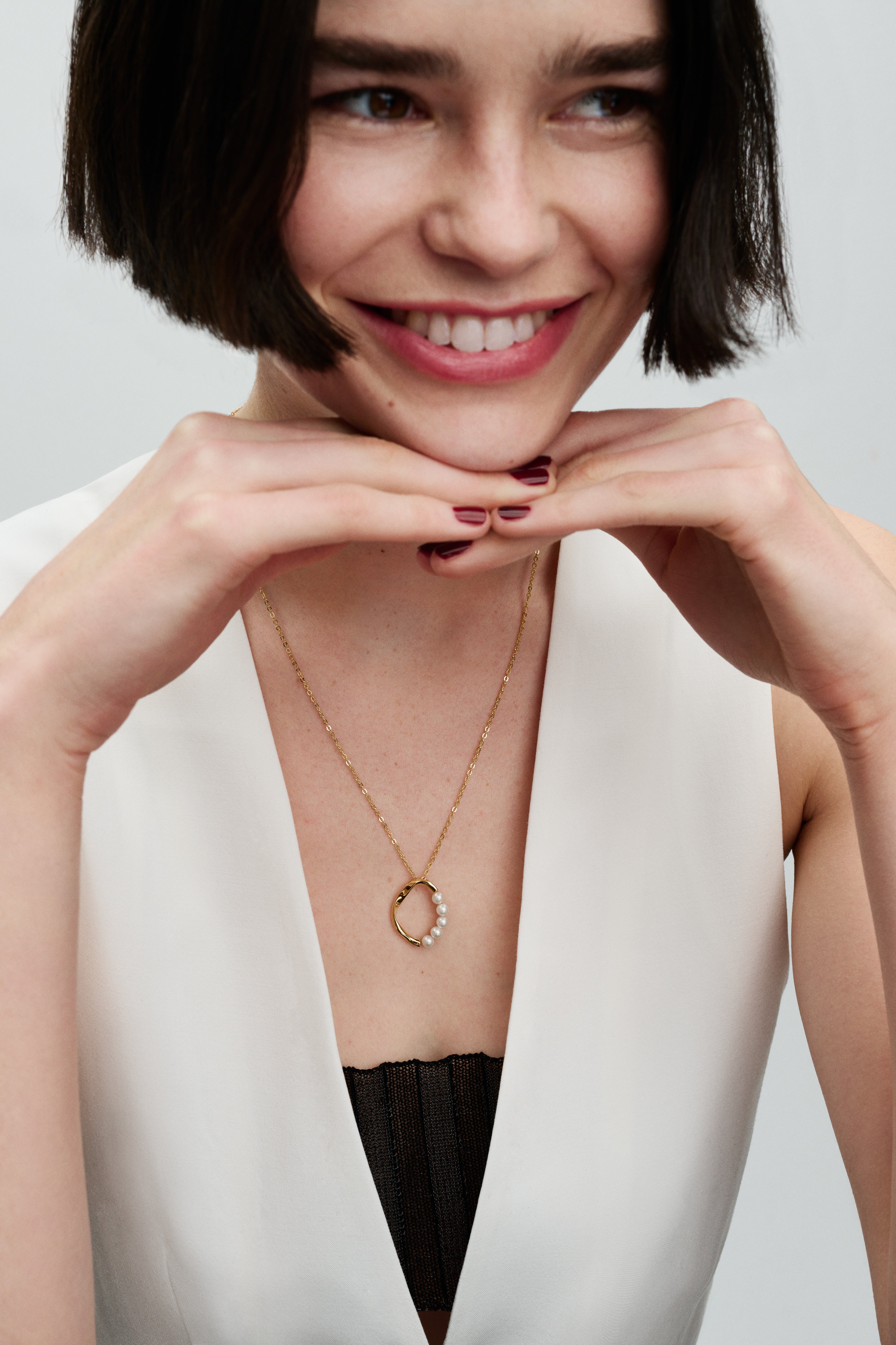 14K Gold-Plated Pendant Necklace With White Treated Freshwater Cultured Pearl