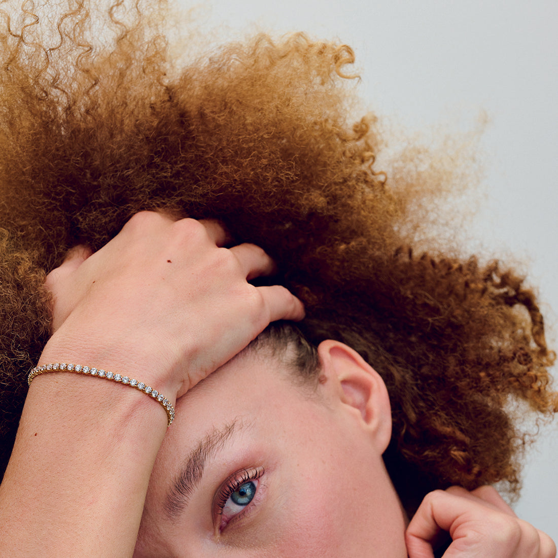 14K Gold-Plated Tennis Bracelet With Clear Cubic Zirconia