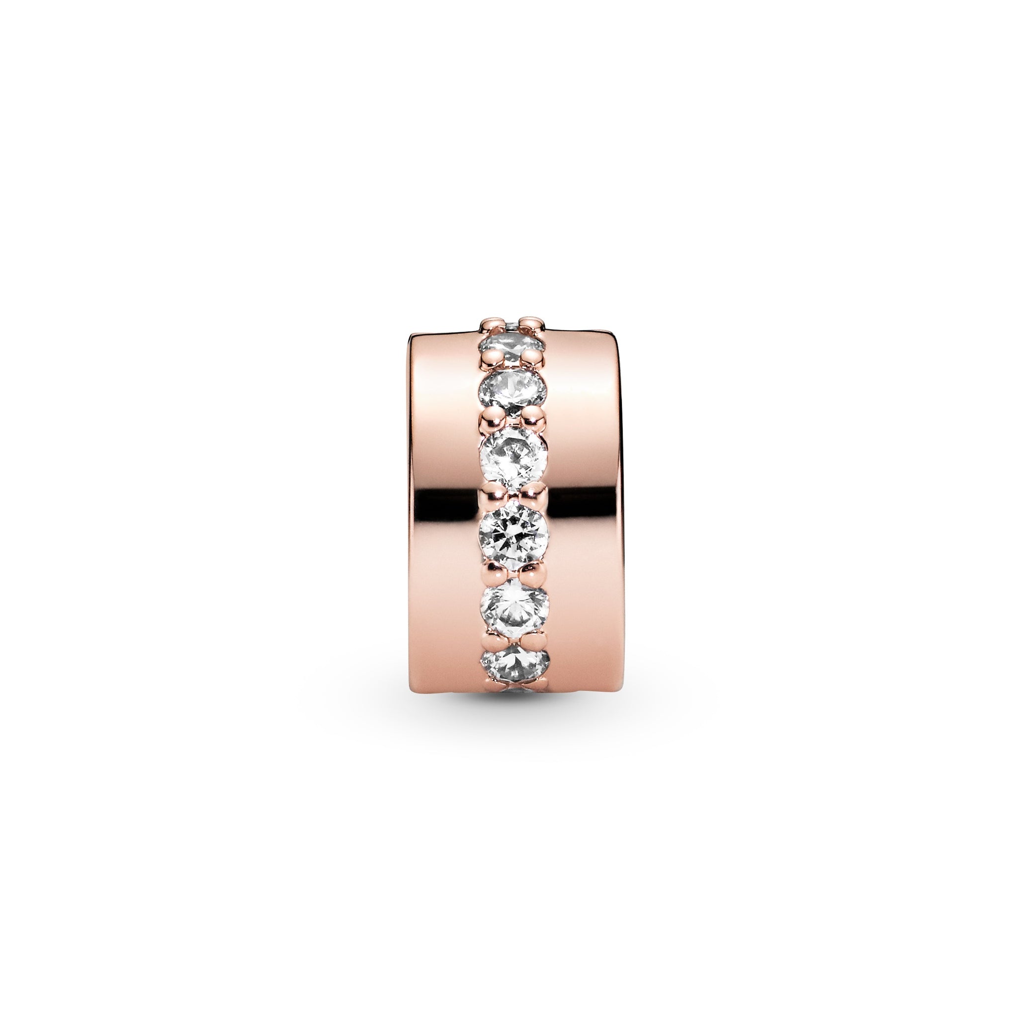 14K Rose Gold-Plated Clip With Clear Cubic Zirconia