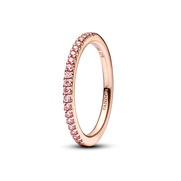 14K Rose Gold-Plated Ring With Fancy Fairy Tale Pink Cubic Zirconia