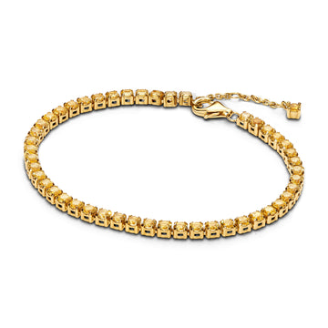 14K Gold-Plated Bracelet With Vibrant Yellow Crystal