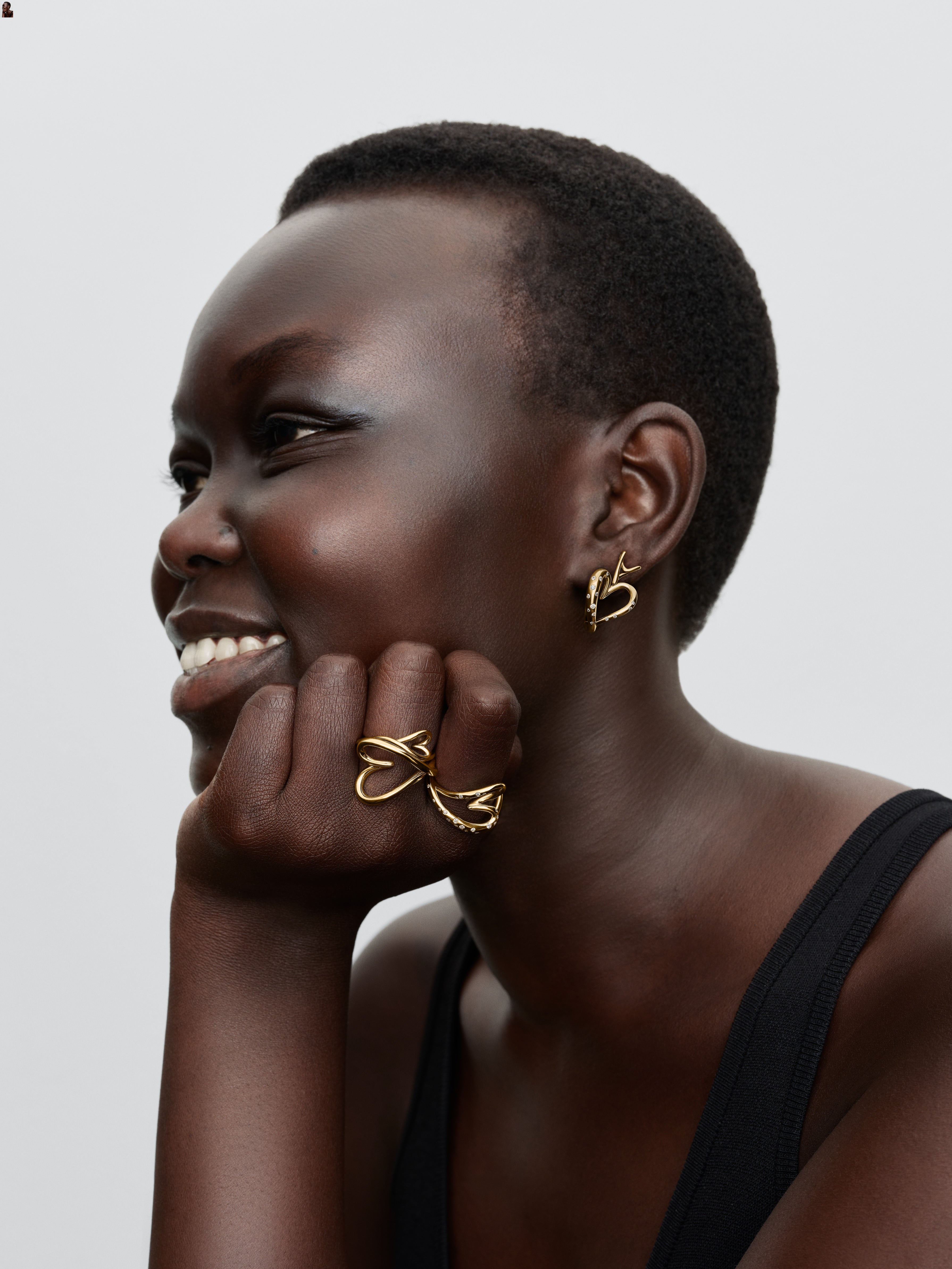 14K Gold-Plated Hoop Earrings With Clear Cubic Zirconia